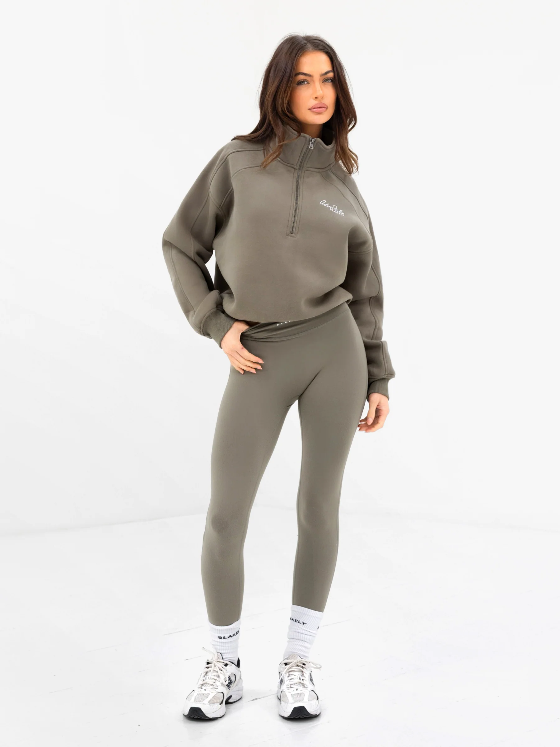 Addie 1/4 Zip Jumper - Safari Green - Image 3