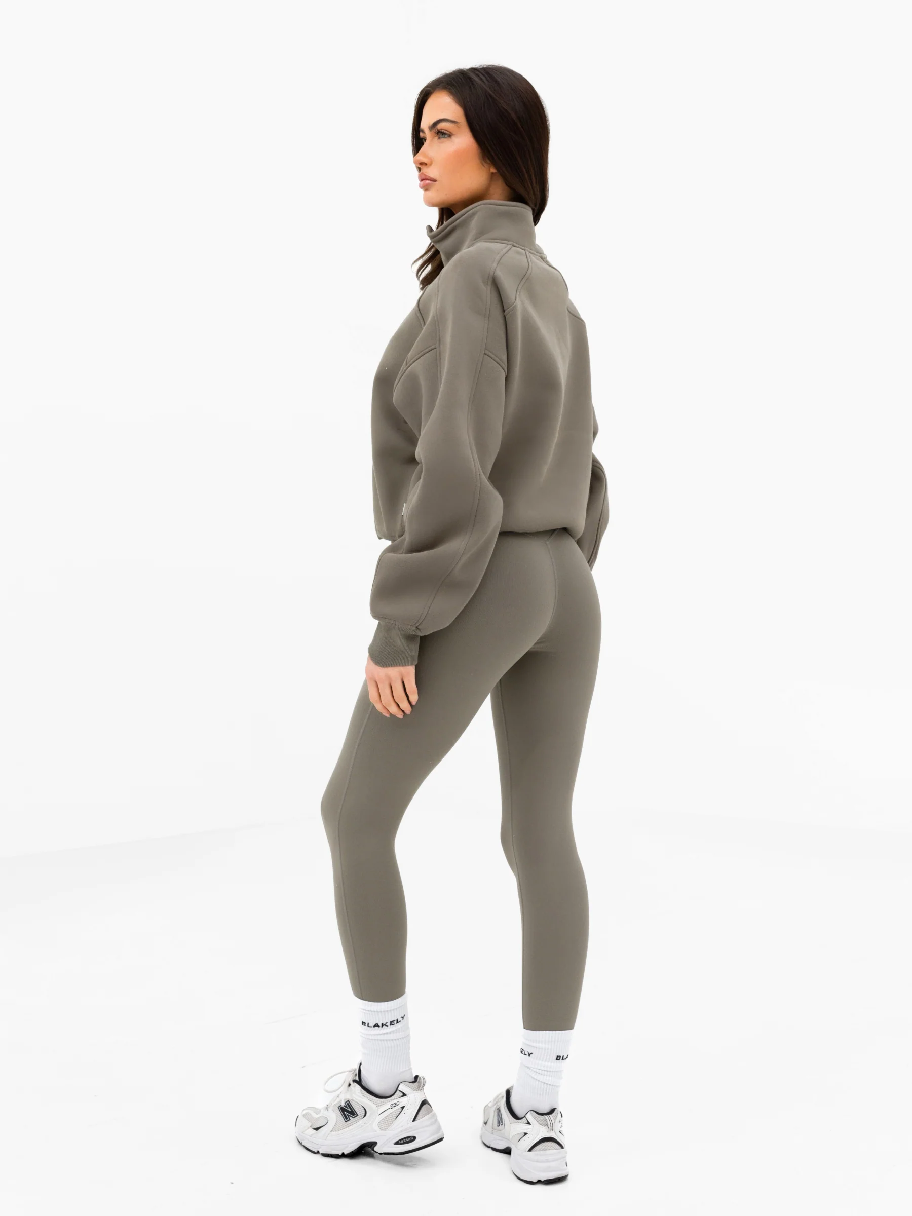 Addie 1/4 Zip Jumper - Safari Green - Image 4