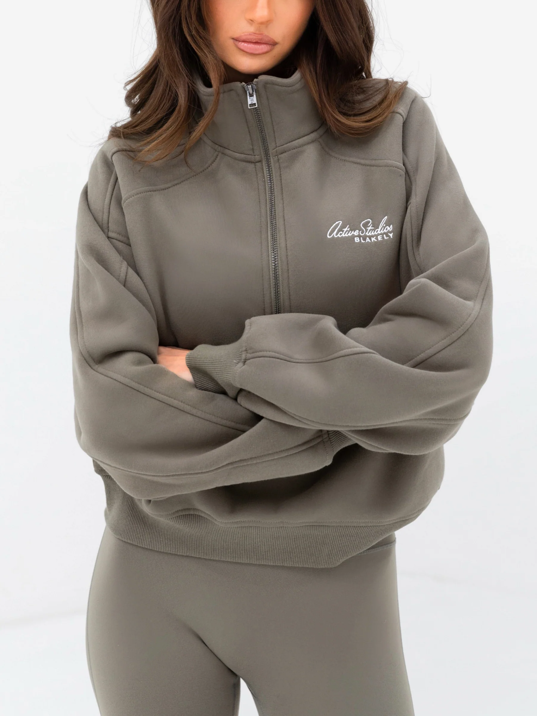Addie 1/4 Zip Jumper - Safari Green - Image 5