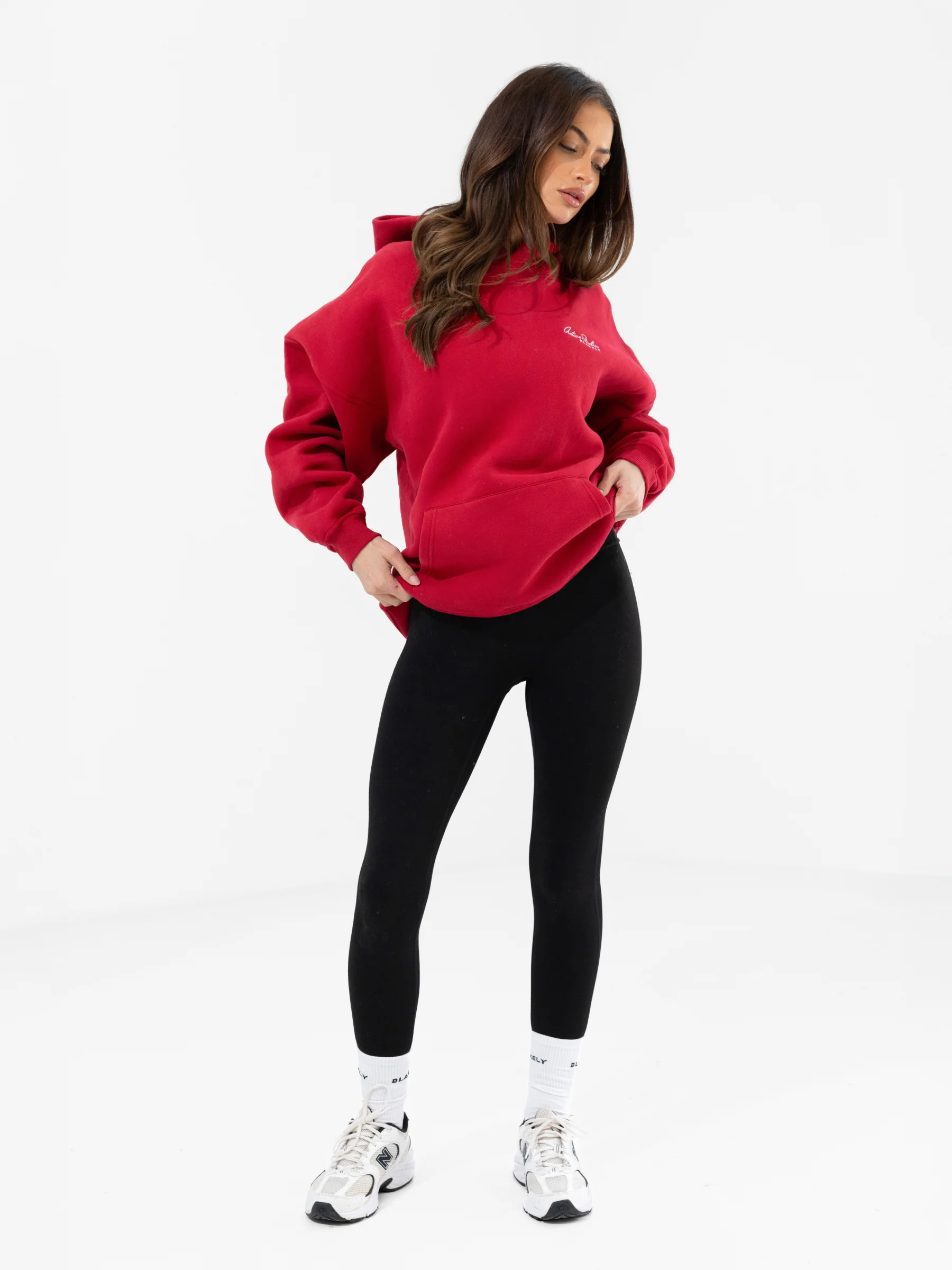 Addie Oversized Hoodie - Cherry Red - Image 5