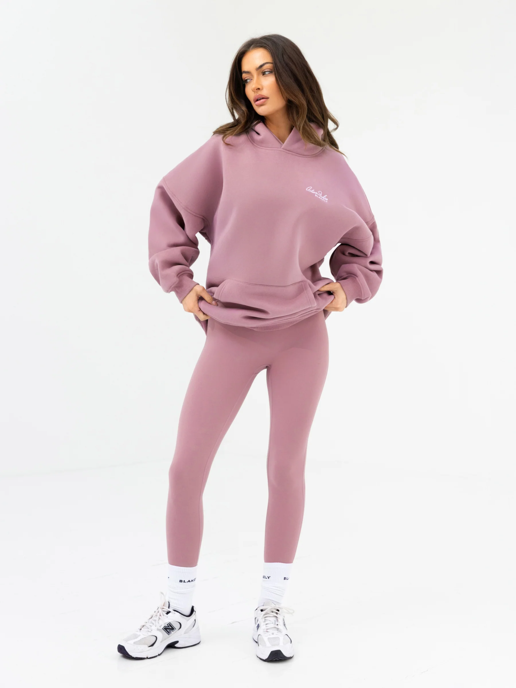 Addie Oversized Hoodie - Dusty Pink - Image 6