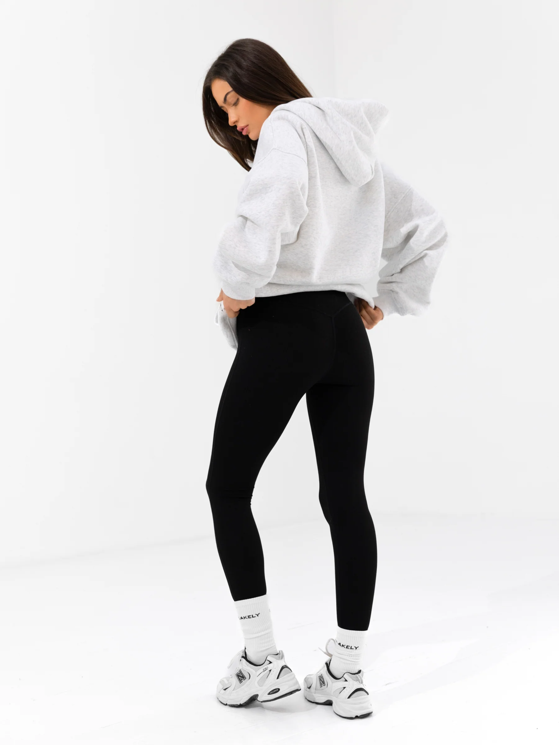 Addie Oversized Hoodie - Marl White - Image 4