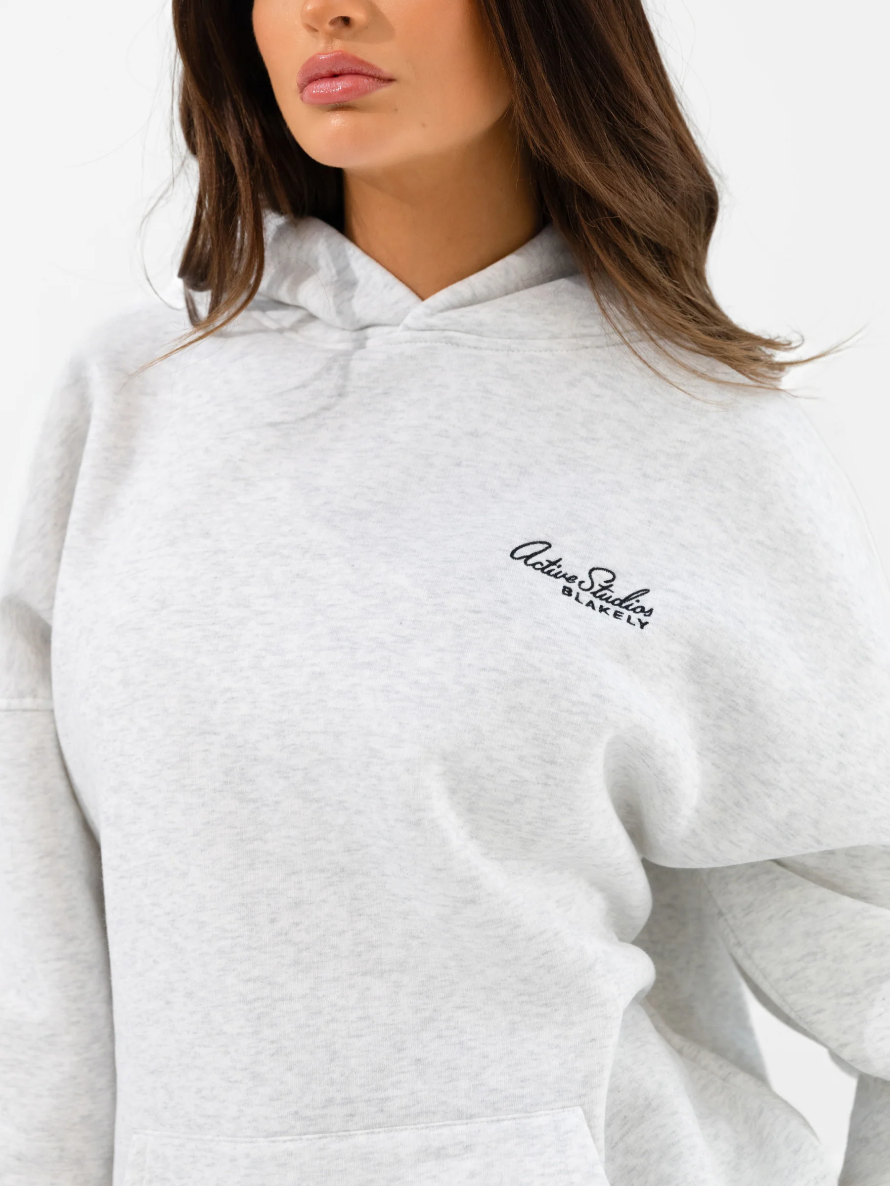 Addie Oversized Hoodie - Marl White - Image 6
