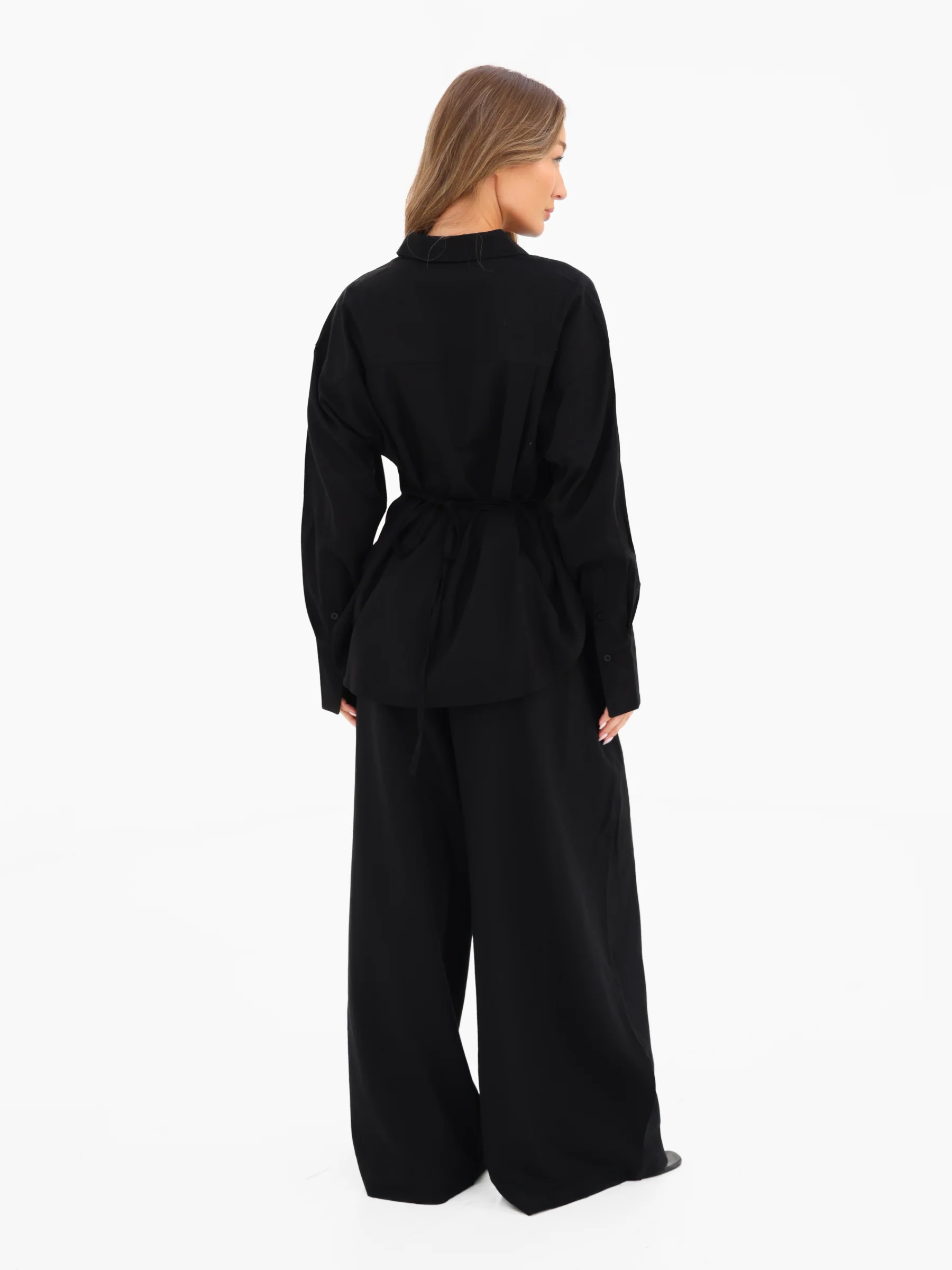 Alessia Linen Shirt - Black - Image 5