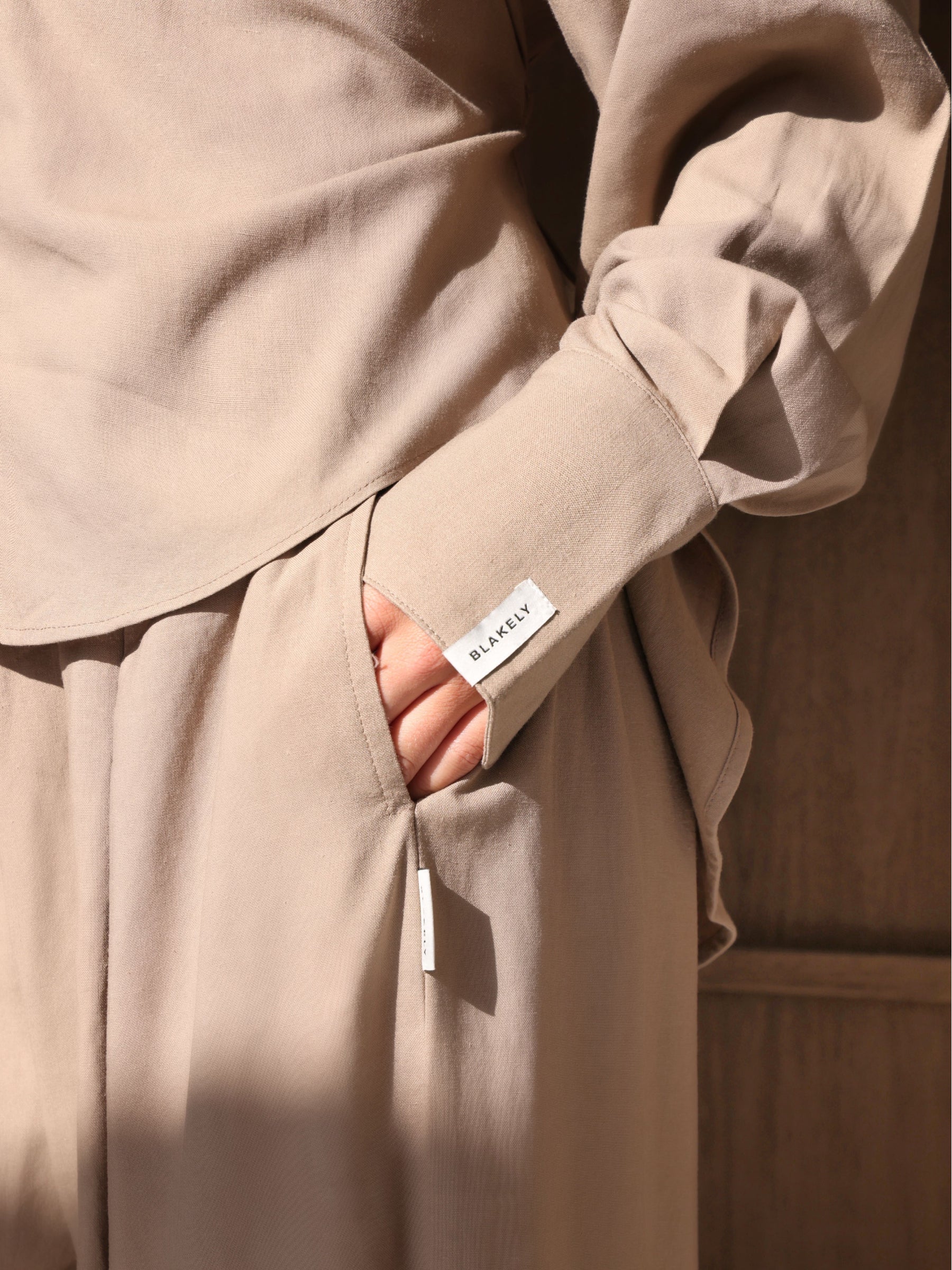 Alessia Linen Shirt - Tan - Image 3