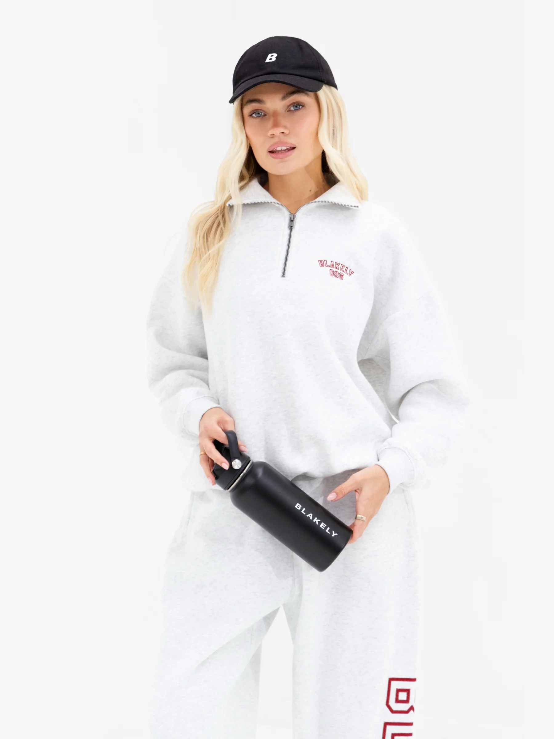 Alexis 1/4 Zip Jumper - Marl White - Image 6