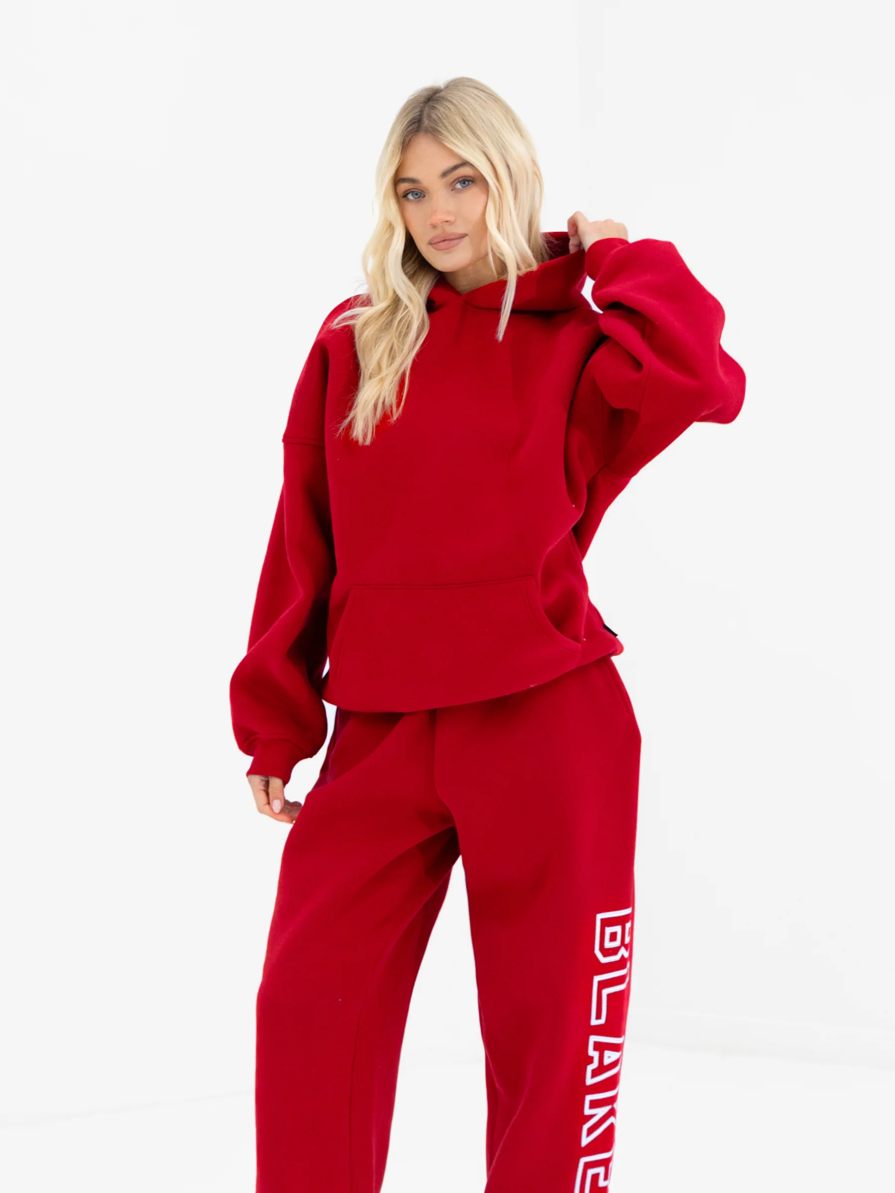 Alexis Oversized Hoodie - Cherry Red - Image 5