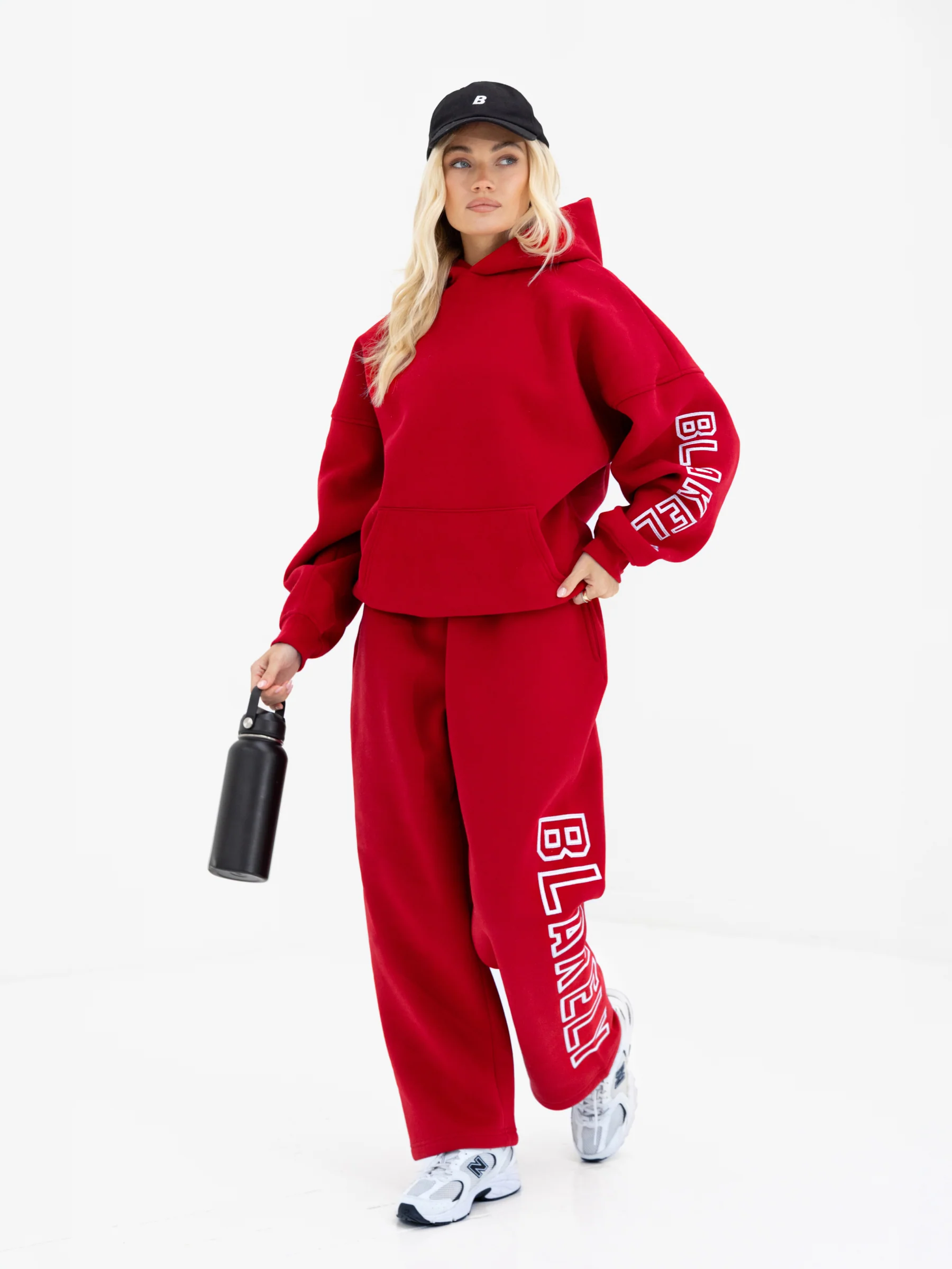 Alexis Oversized Hoodie - Cherry Red - Image 6