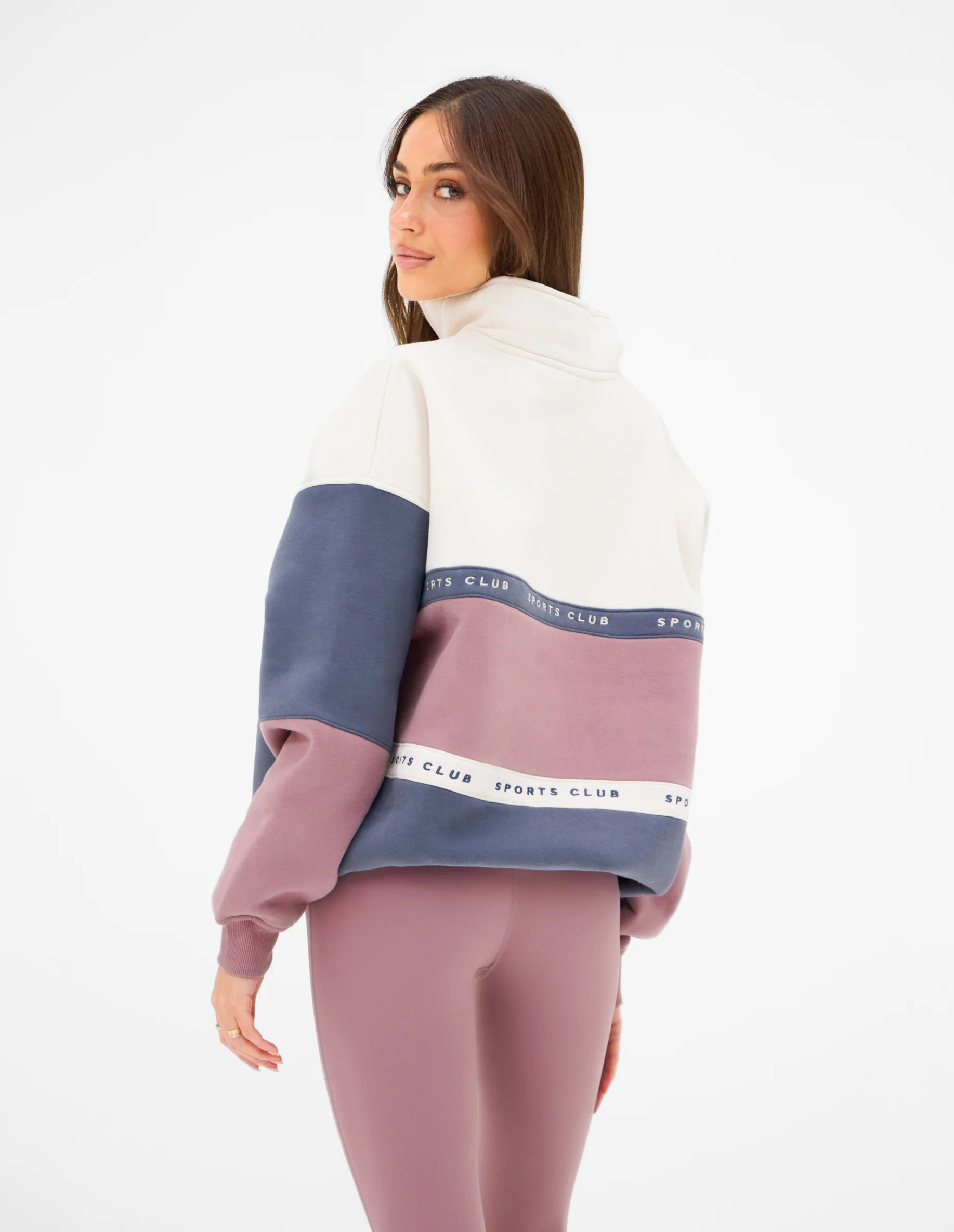 Alpine 1/4 Zip Jumper - Dusty Pink - Image 2