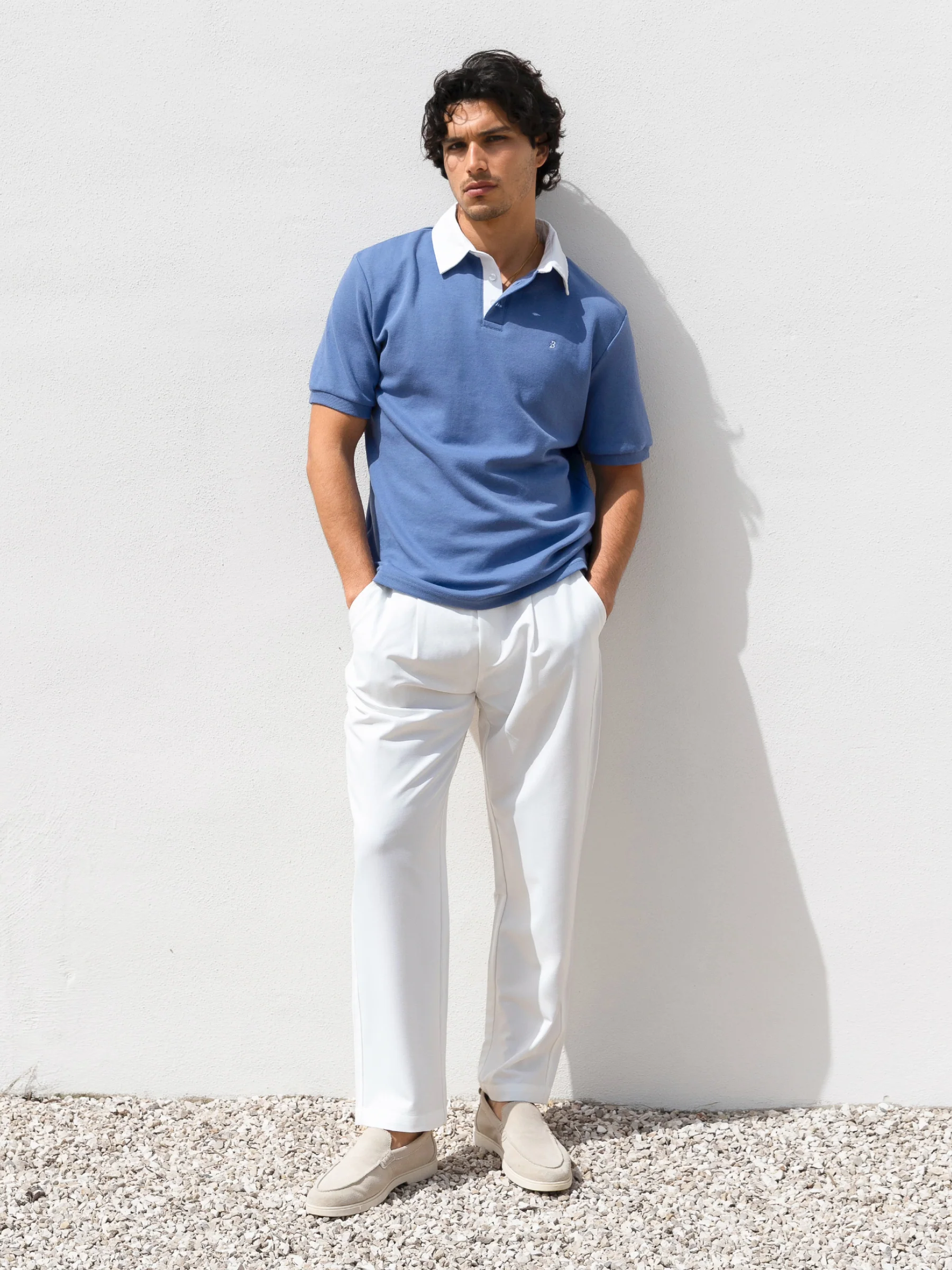 Ander Relaxed Polo Shirt - Blue - Image 2