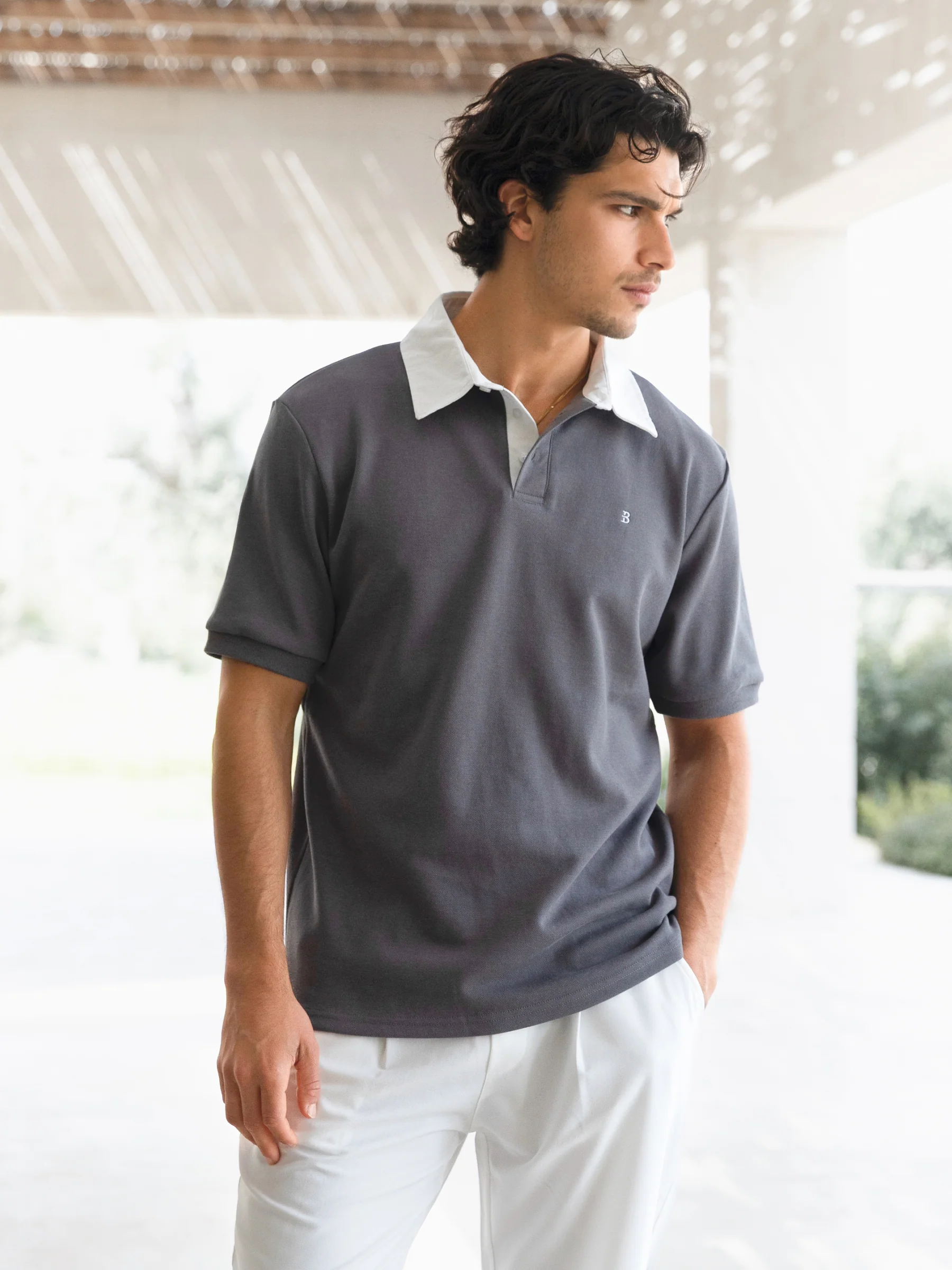 Ander Relaxed Polo Shirt - Grey