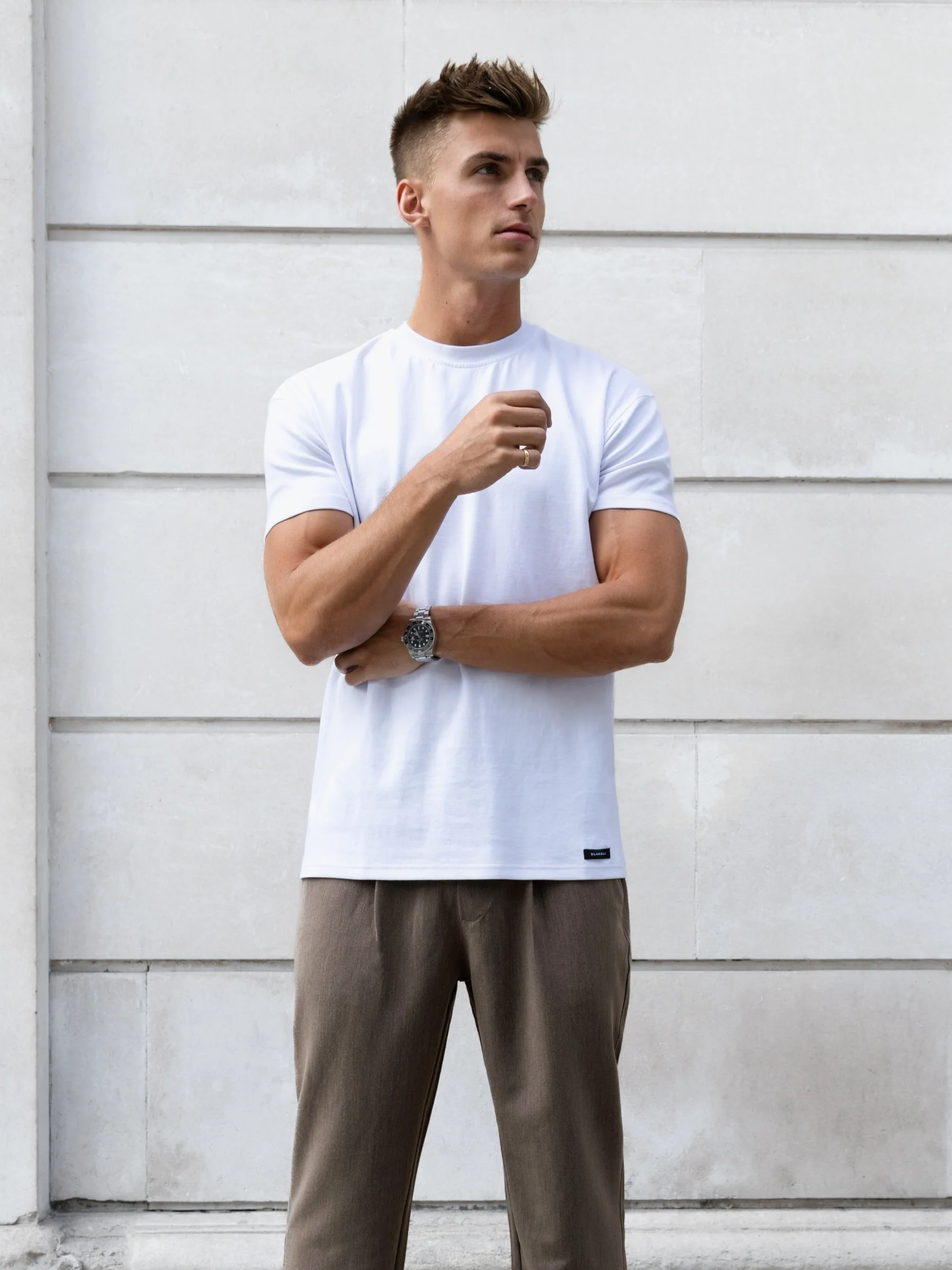 Anston Stretch Chinos - Brown - Image 5