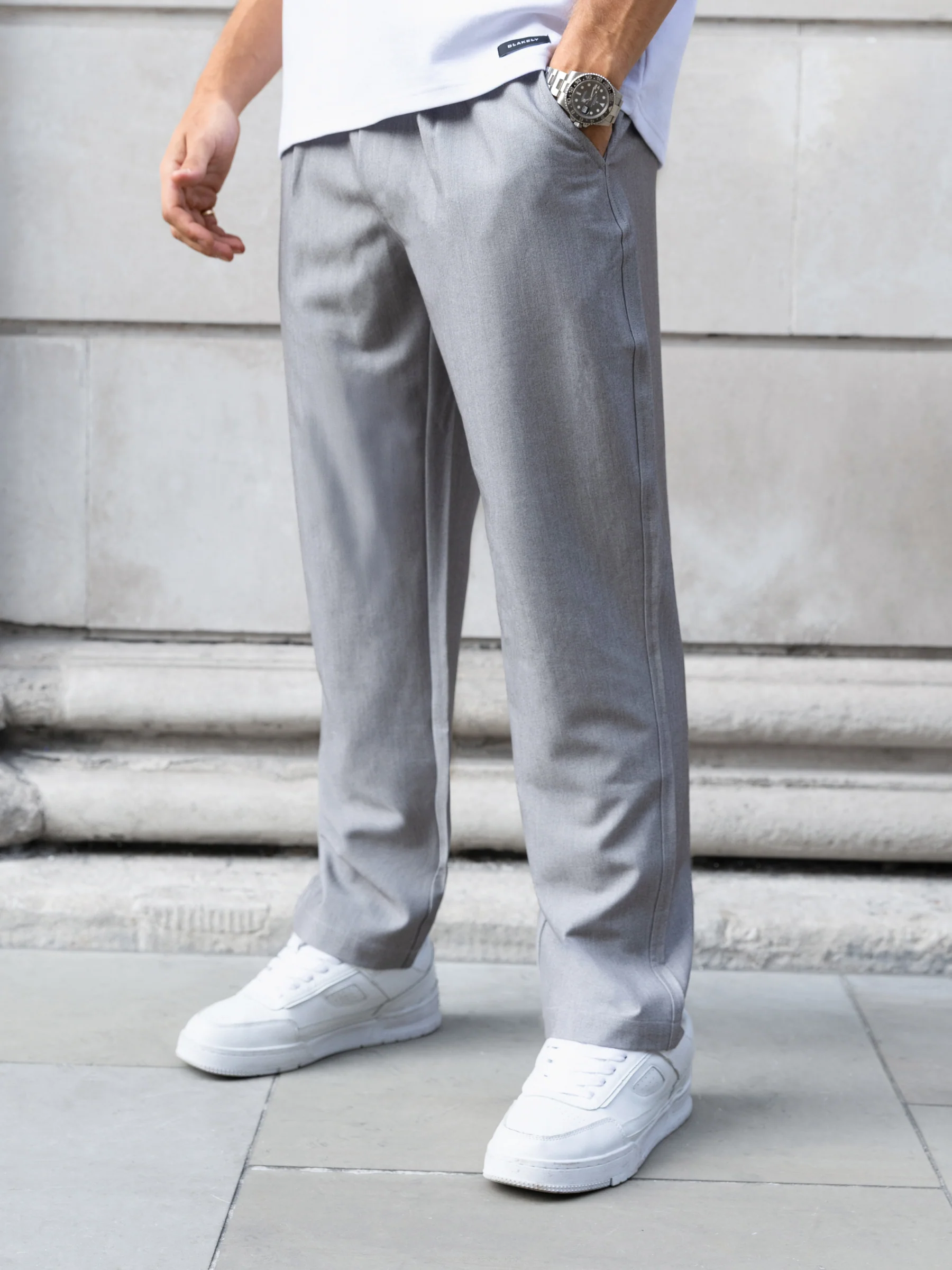 Anston Stretch Chinos - Light Grey