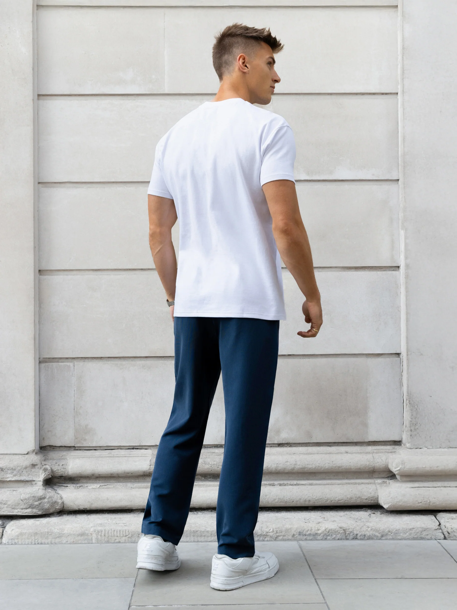 Anston Stretch Chinos - Navy - Image 2