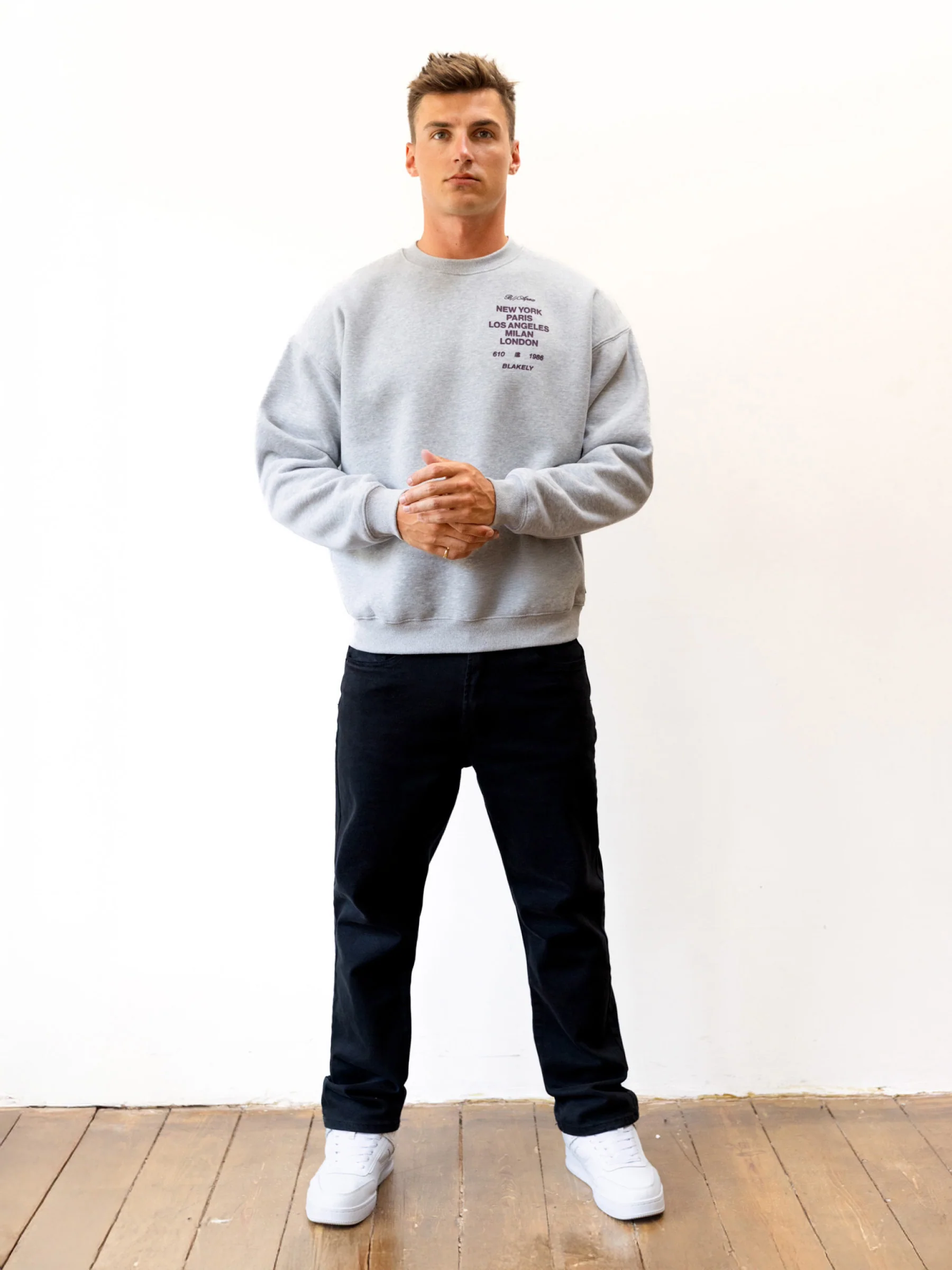 Apex 610 Relaxed Jumper - Marl Grey - Image 4