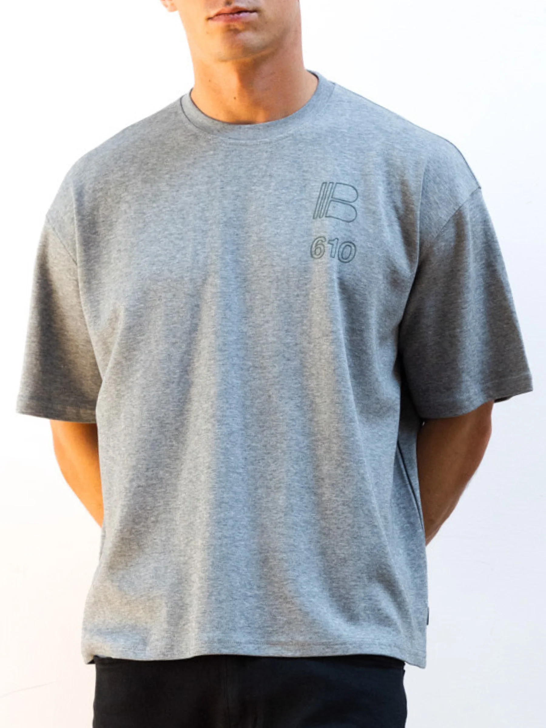 Apex City Unfitted T-Shirt - Marl Grey - Image 2