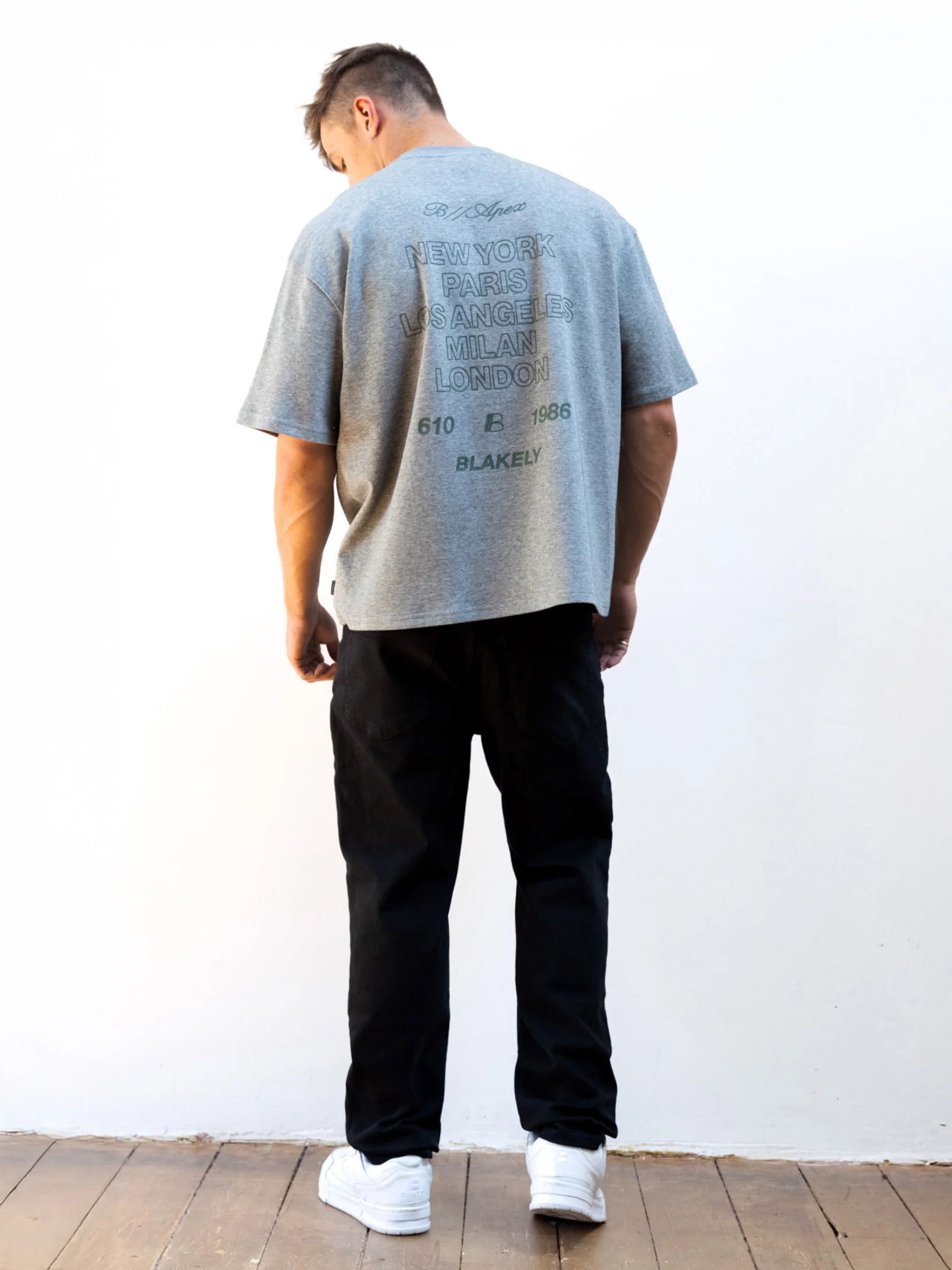 Apex City Unfitted T-Shirt - Marl Grey - Image 3