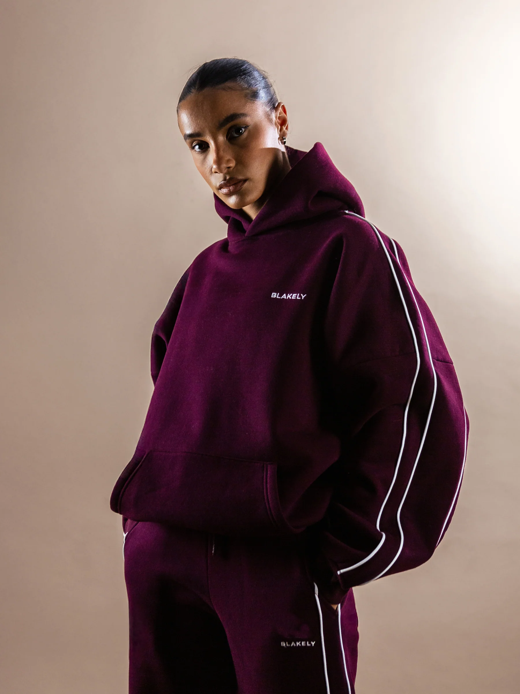 Apex Pro Oversized Hoodie - Dark Cherry - Image 2