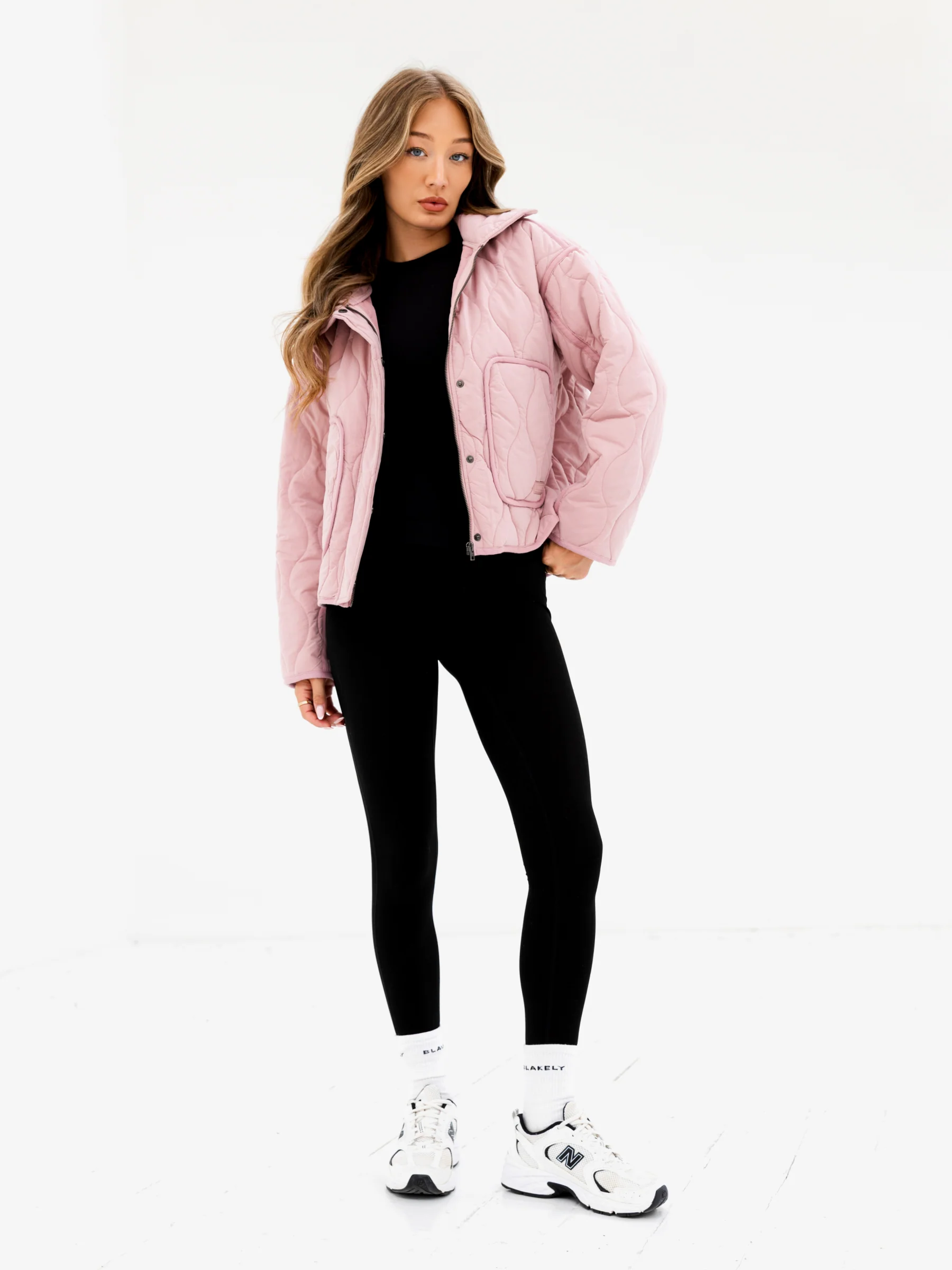 Ariana Quilted Jacket - Soft Pink - Image 3