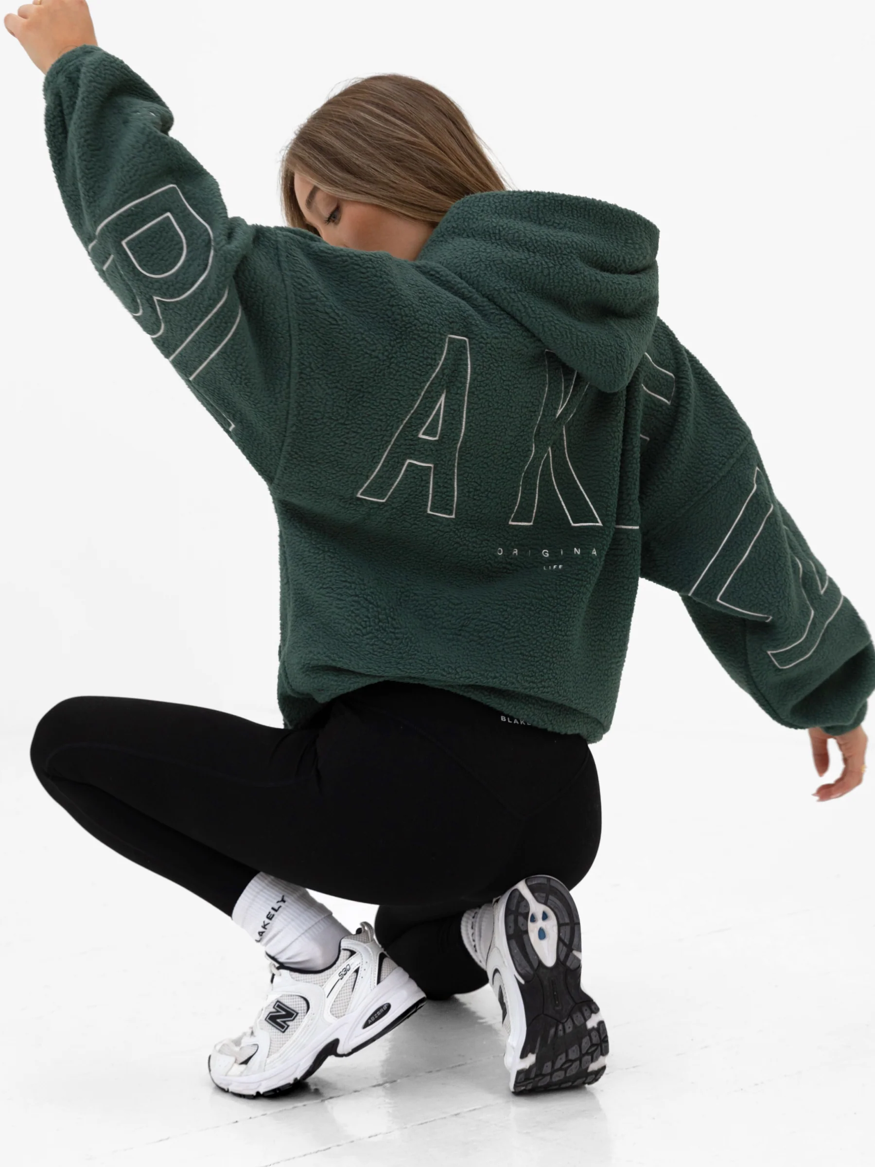 Borg Isabel Oversized Hoodie - Green - Image 3
