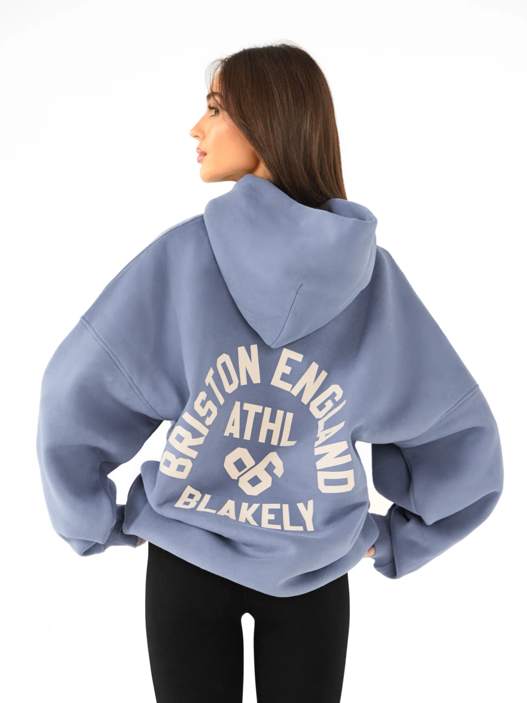 Briston Oversized Hoodie - Steel Blue - Image 6