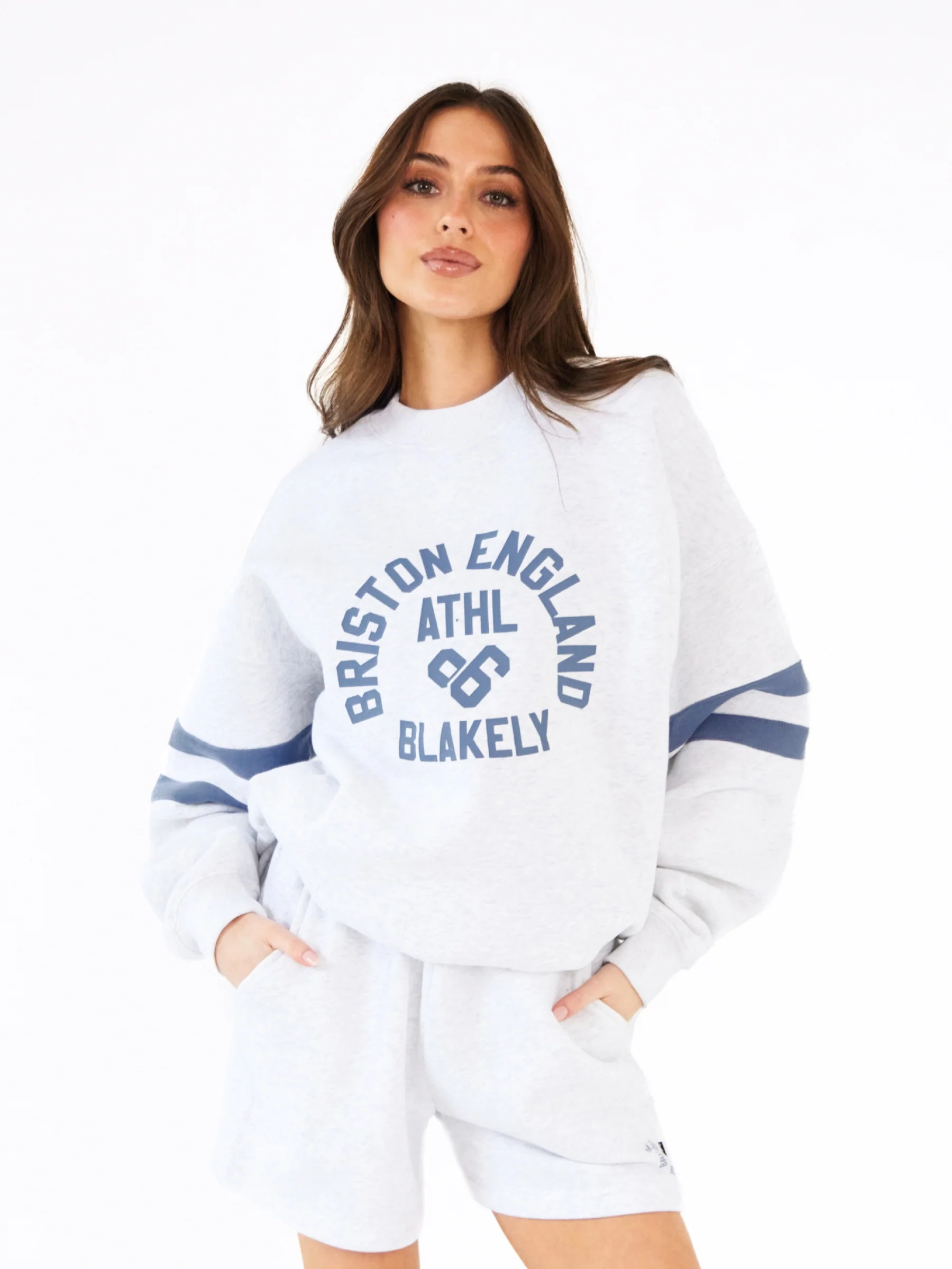 Briston Oversized Jumper - Marl White