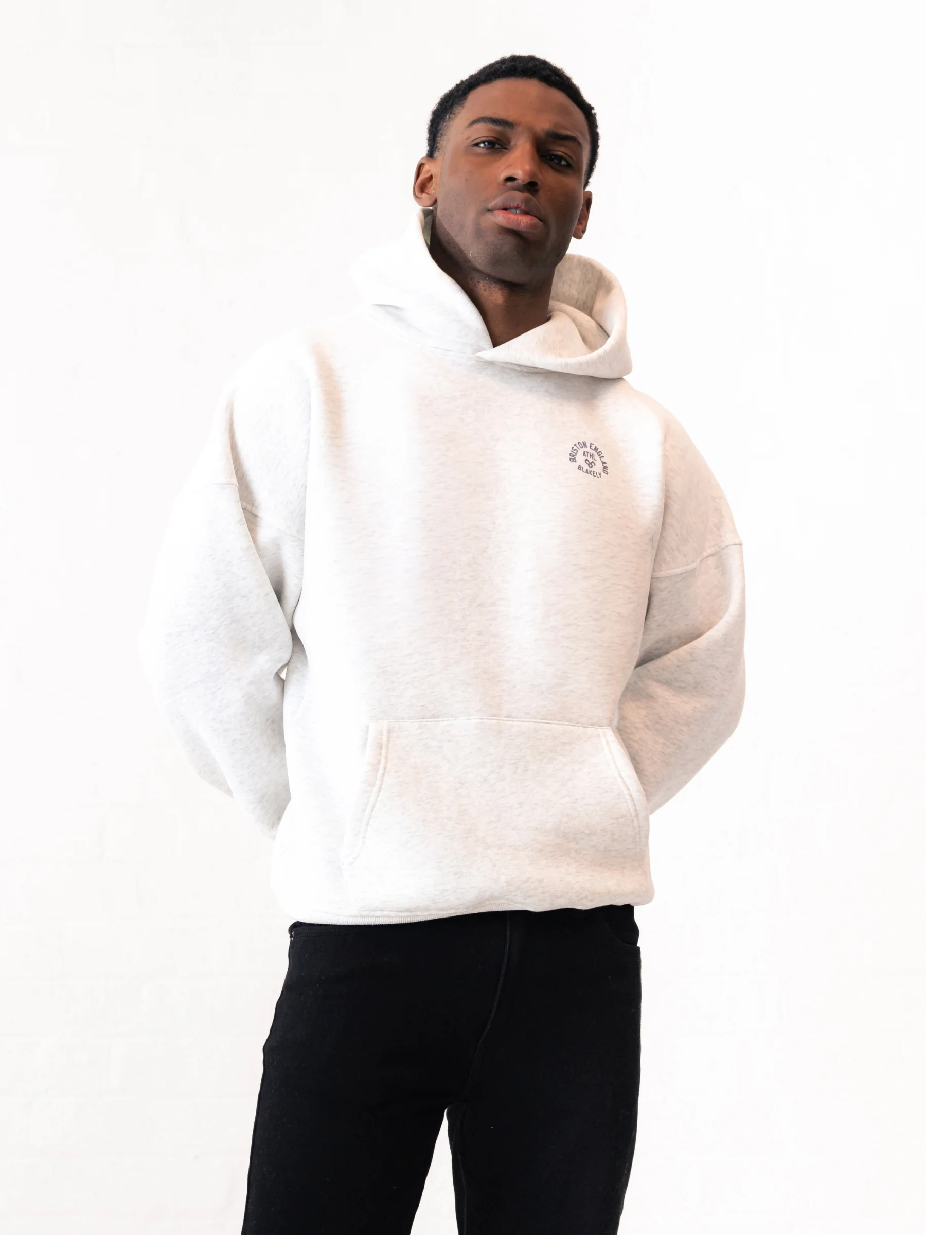 Briston Relaxed Hoodie - Marl White - Image 2