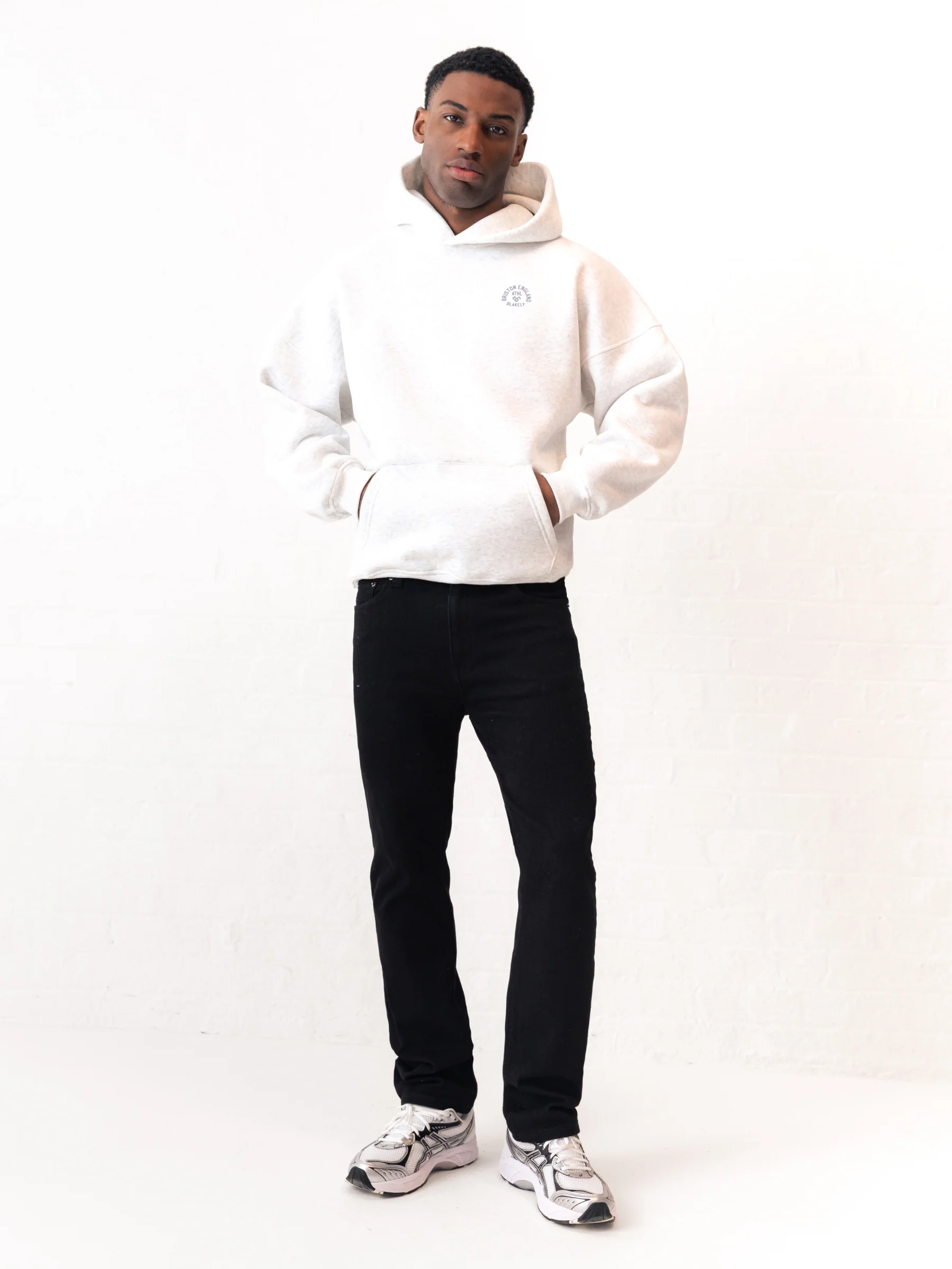 Briston Relaxed Hoodie - Marl White - Image 4