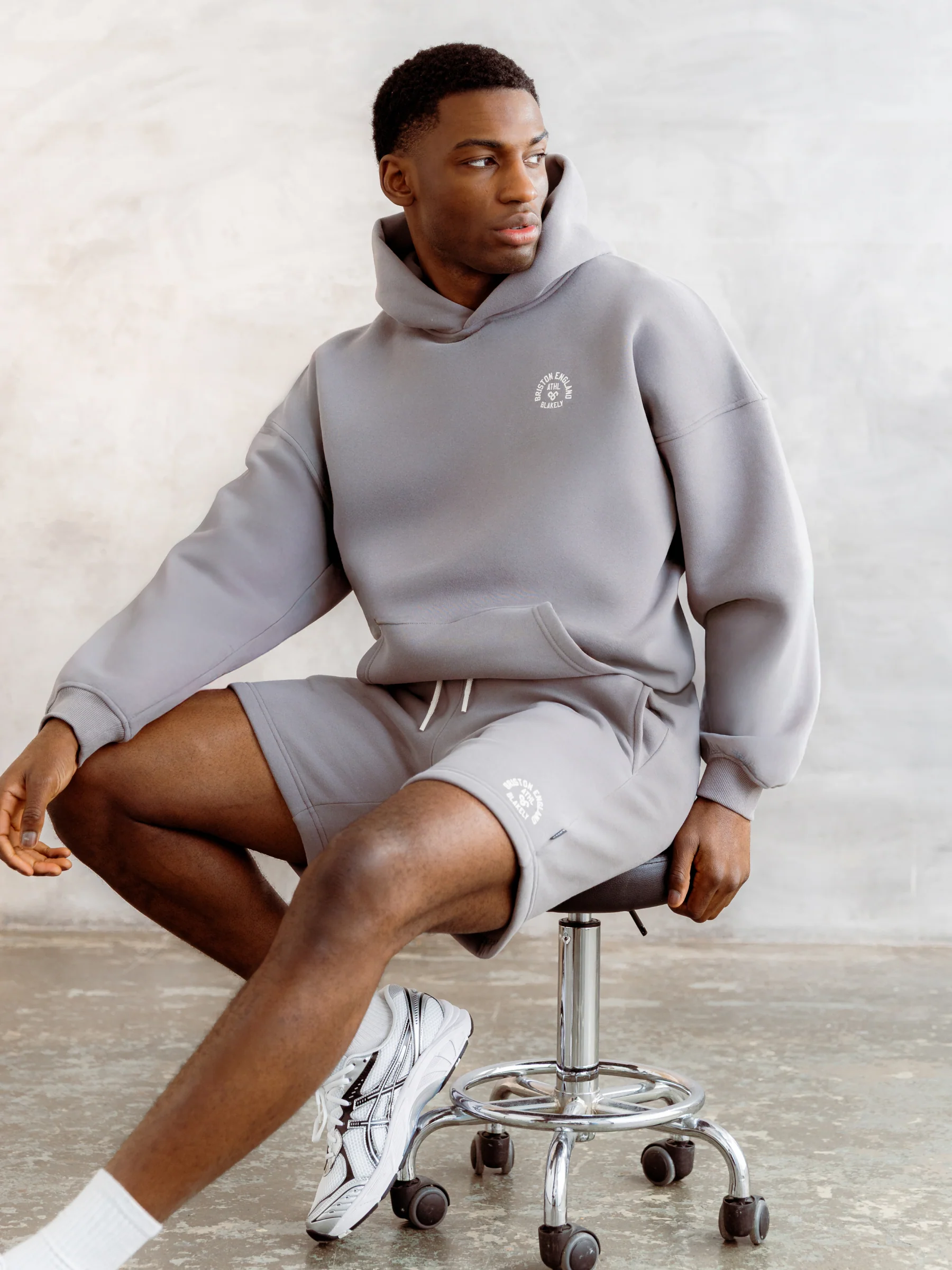 Briston Relaxed Jogger Shorts - Smoky Grey - Image 4