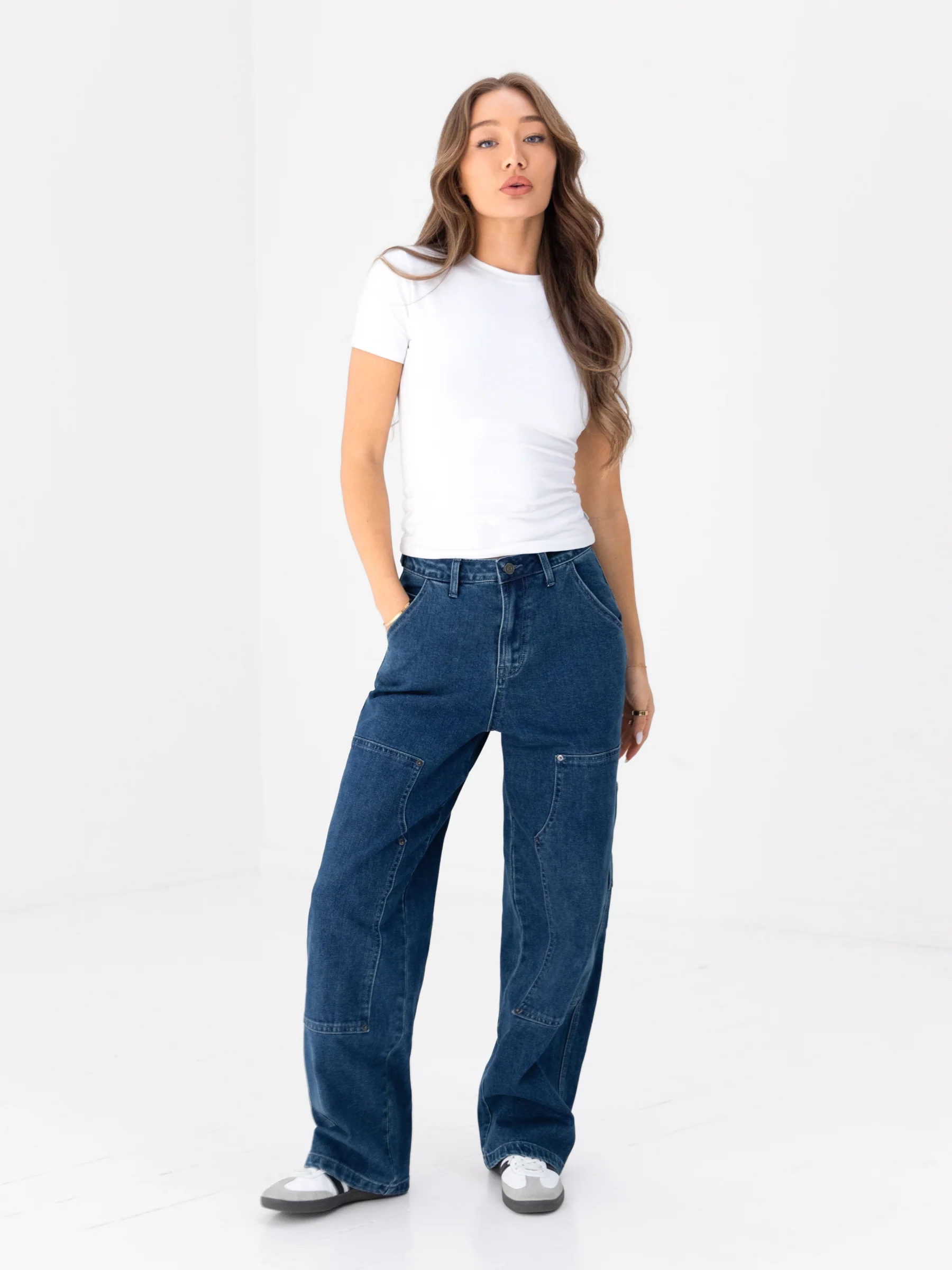 Blakely Carpenter Jeans - Dark Blue Wash - Image 3