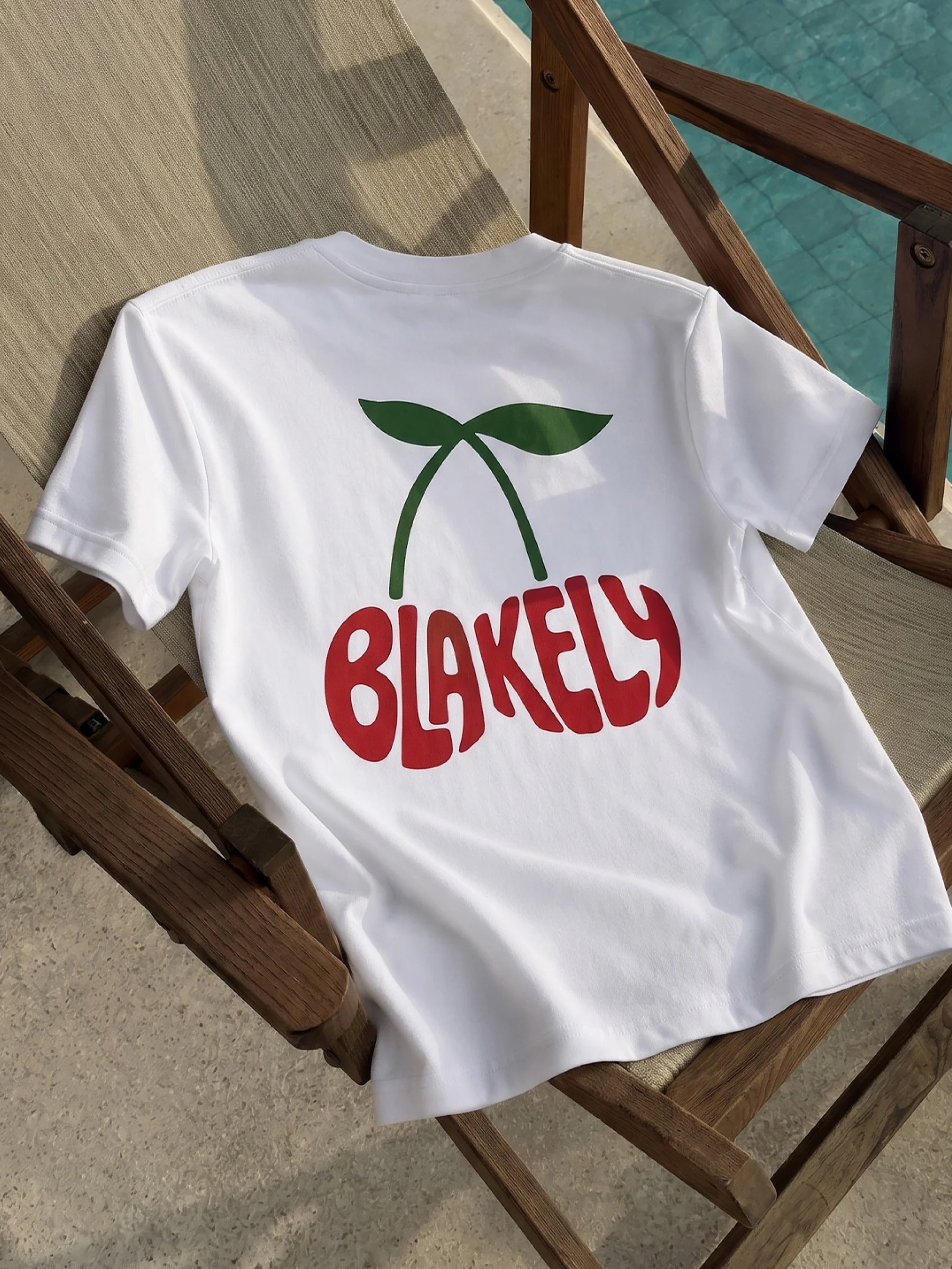Cherry Bubble Print Oversized T-Shirt - White - Image 3