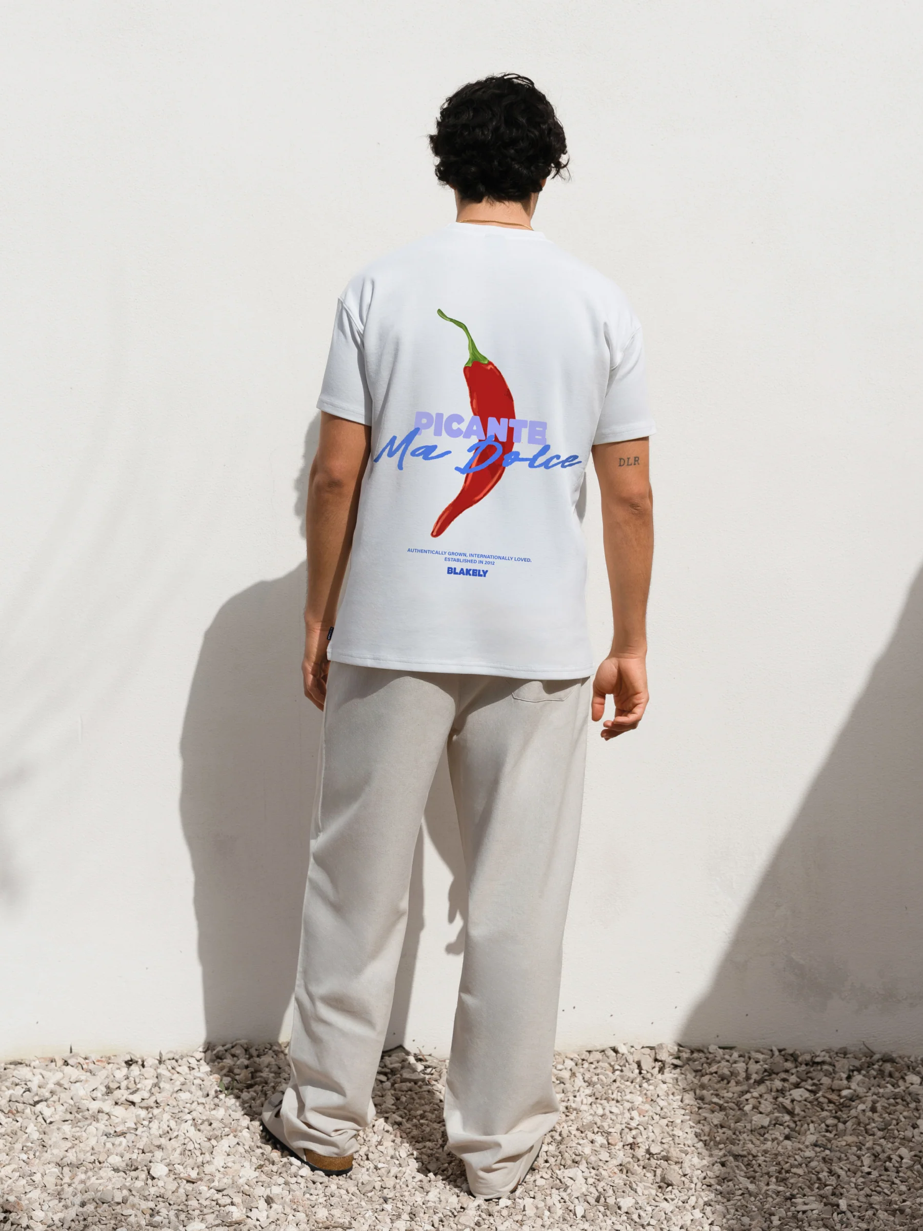 Chilli Print Relaxed T-Shirt - White - Image 5