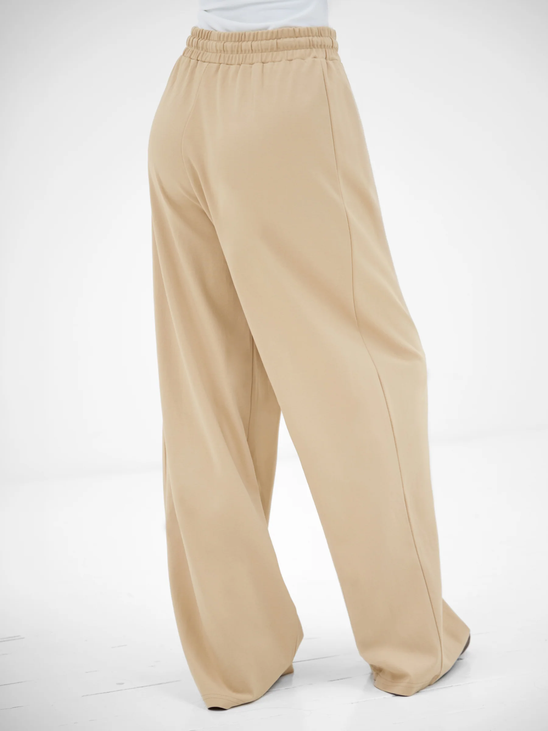 Cleo Wide Leg Trousers - Soft Tan - Image 7