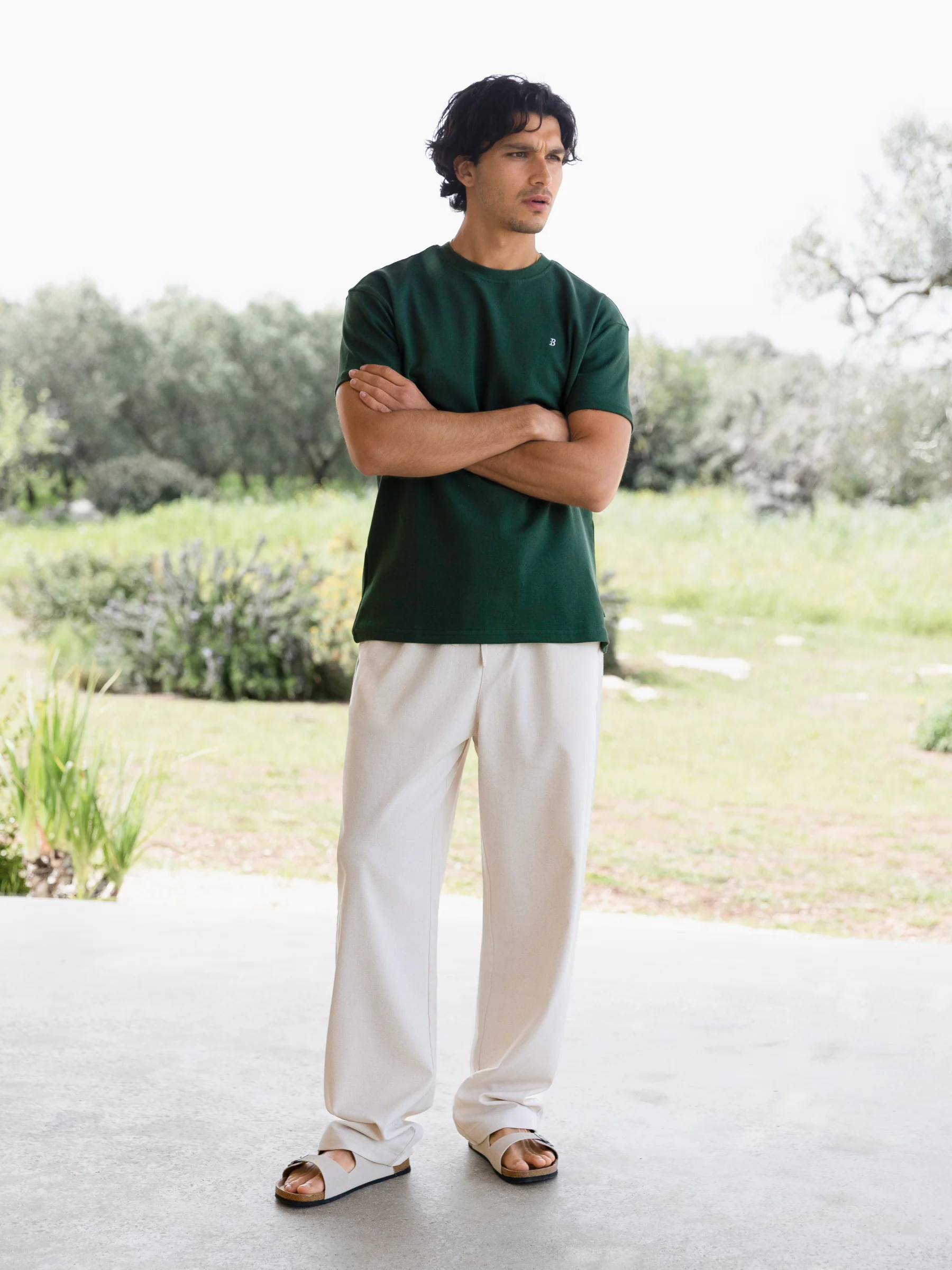 Conrad Relaxed Anchor T-Shirt - Forest Green - Image 3