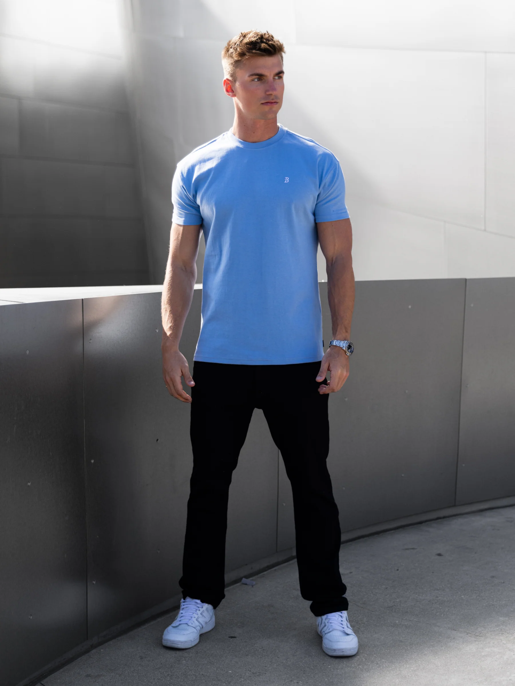 Conrad Relaxed Anchor T-Shirt - Light Blue - Image 3
