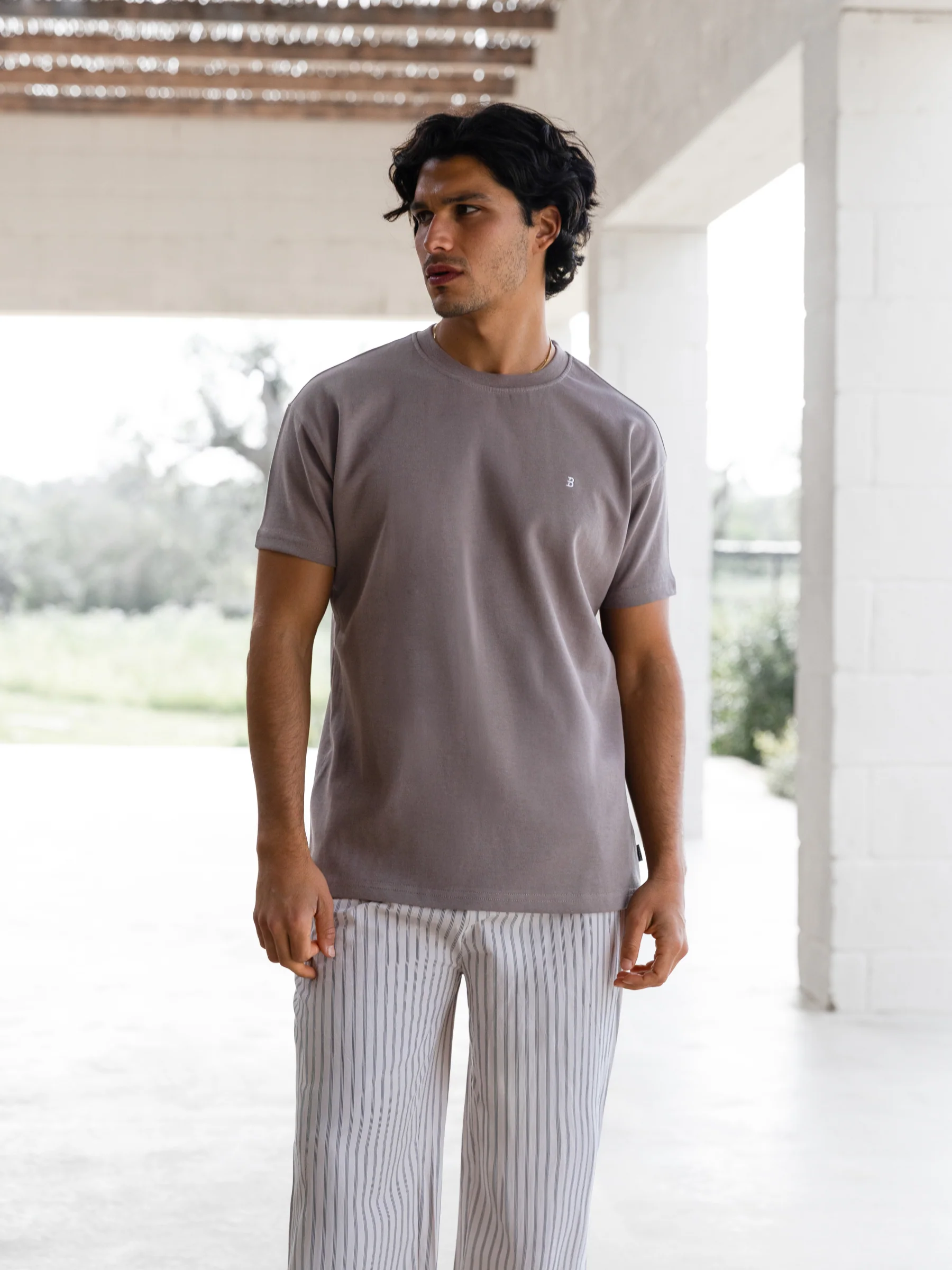 Conrad Relaxed Anchor T-Shirt - Light Brown - Image 2