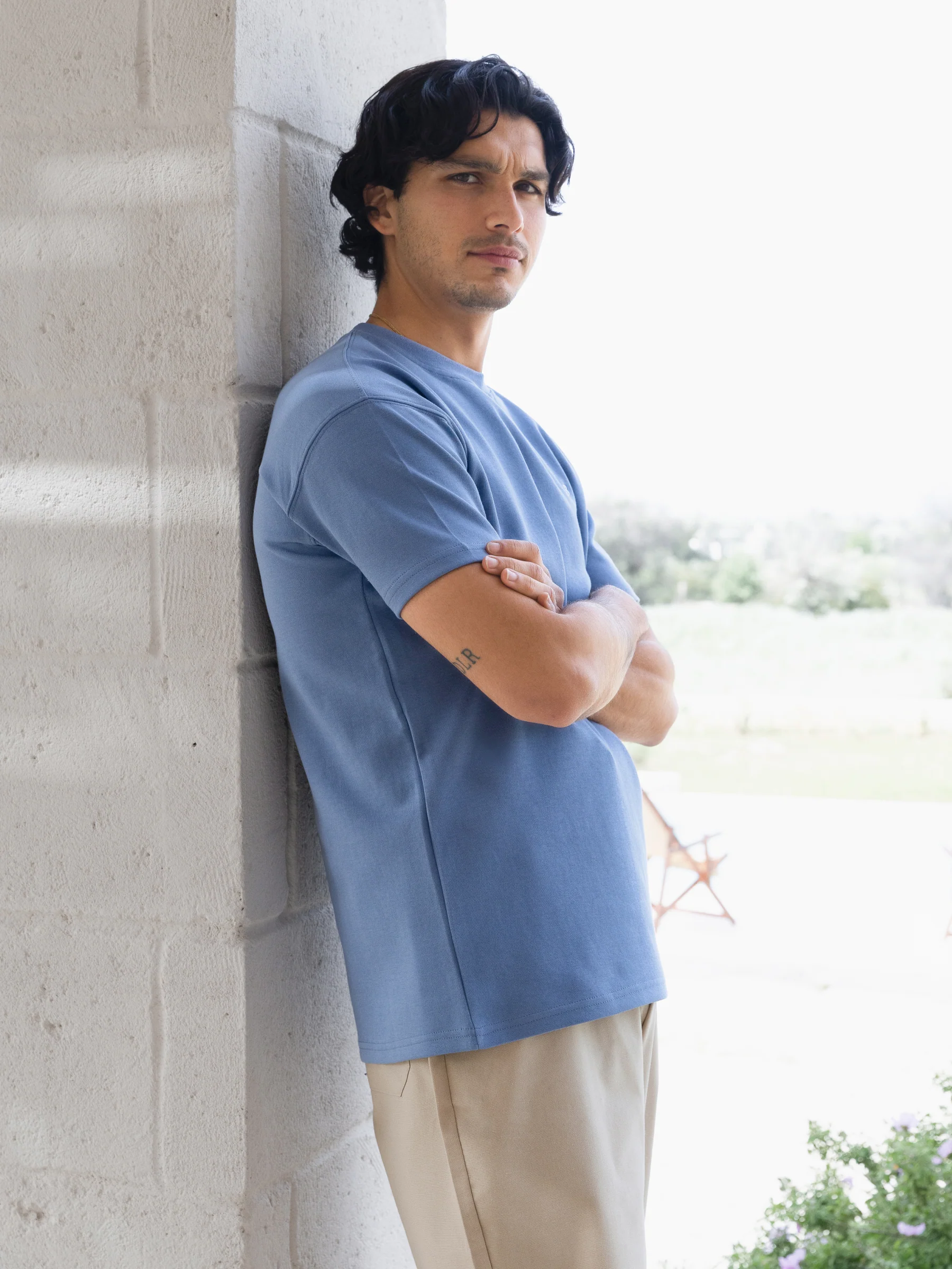 Conrad Relaxed Anchor T-Shirt - Mid Blue - Image 2