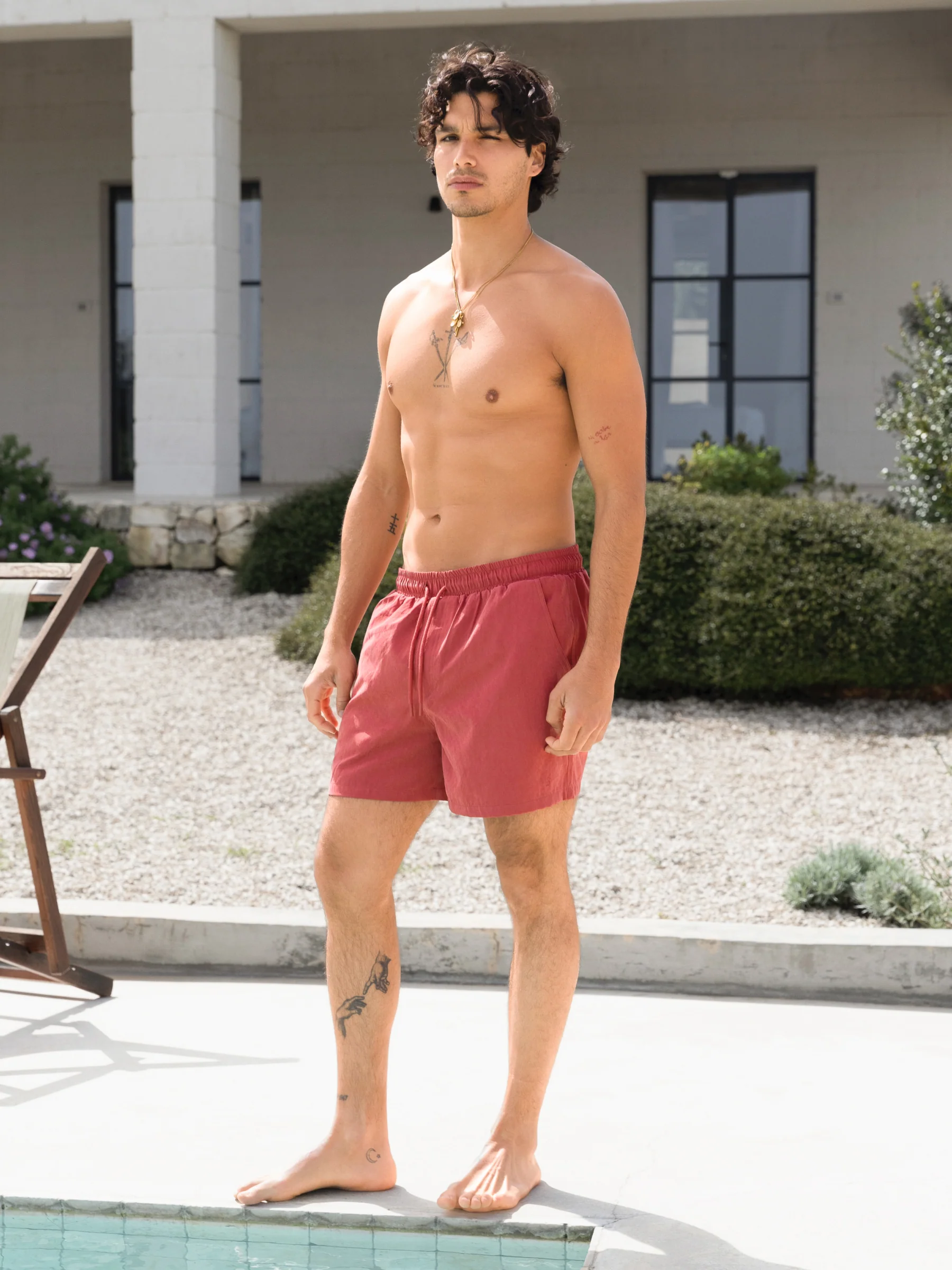 Conrad Swim Shorts - Red - Image 3