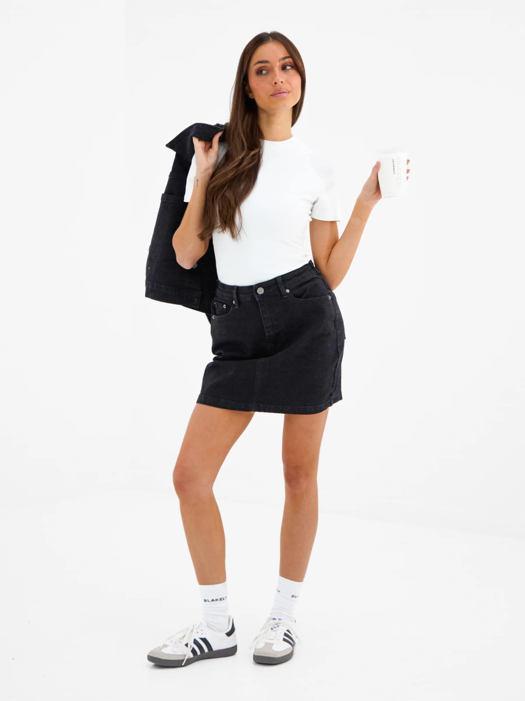 Blakely Denim Skirt - Black - Image 3