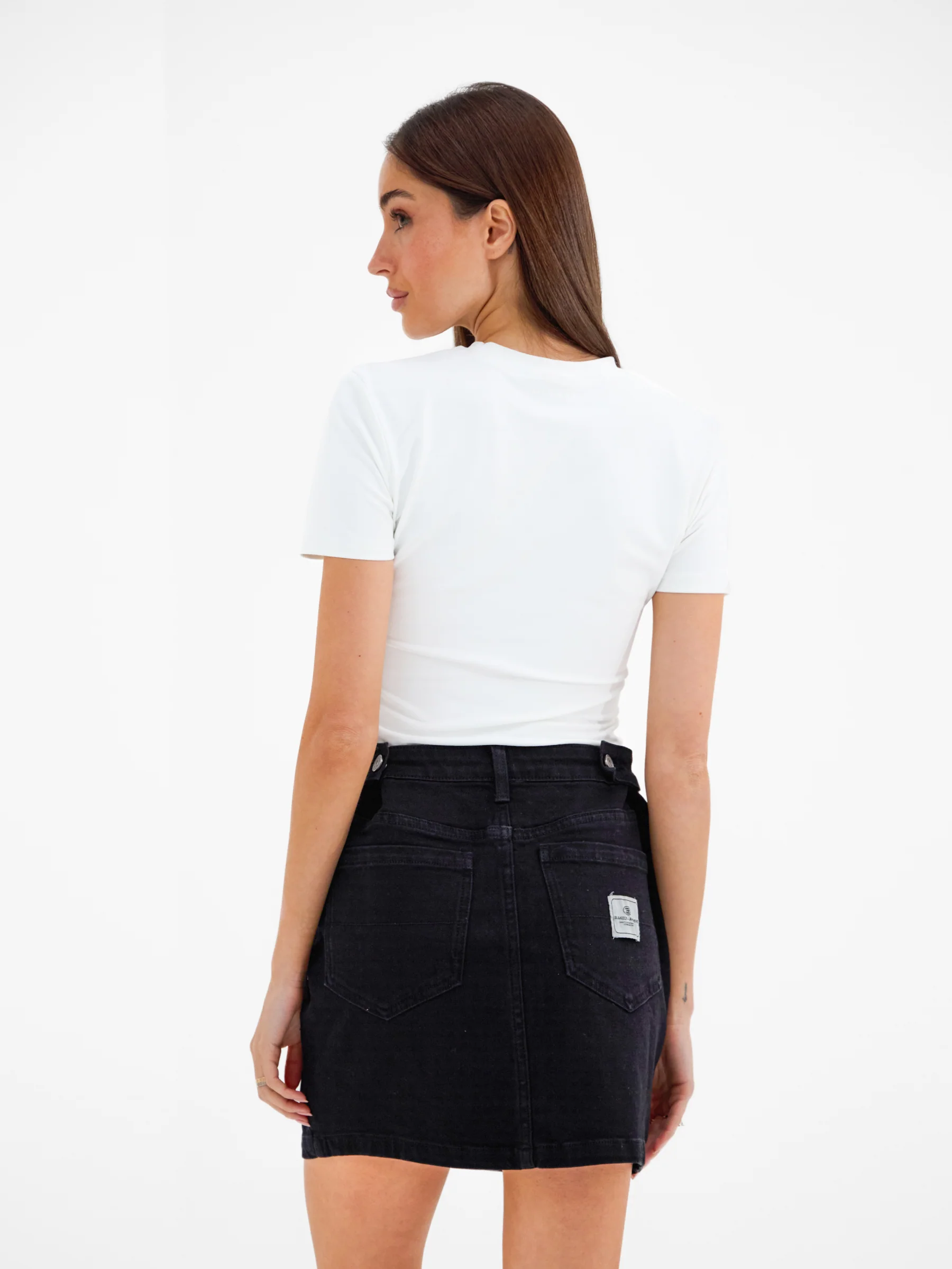 Blakely Denim Skirt - Black - Image 4