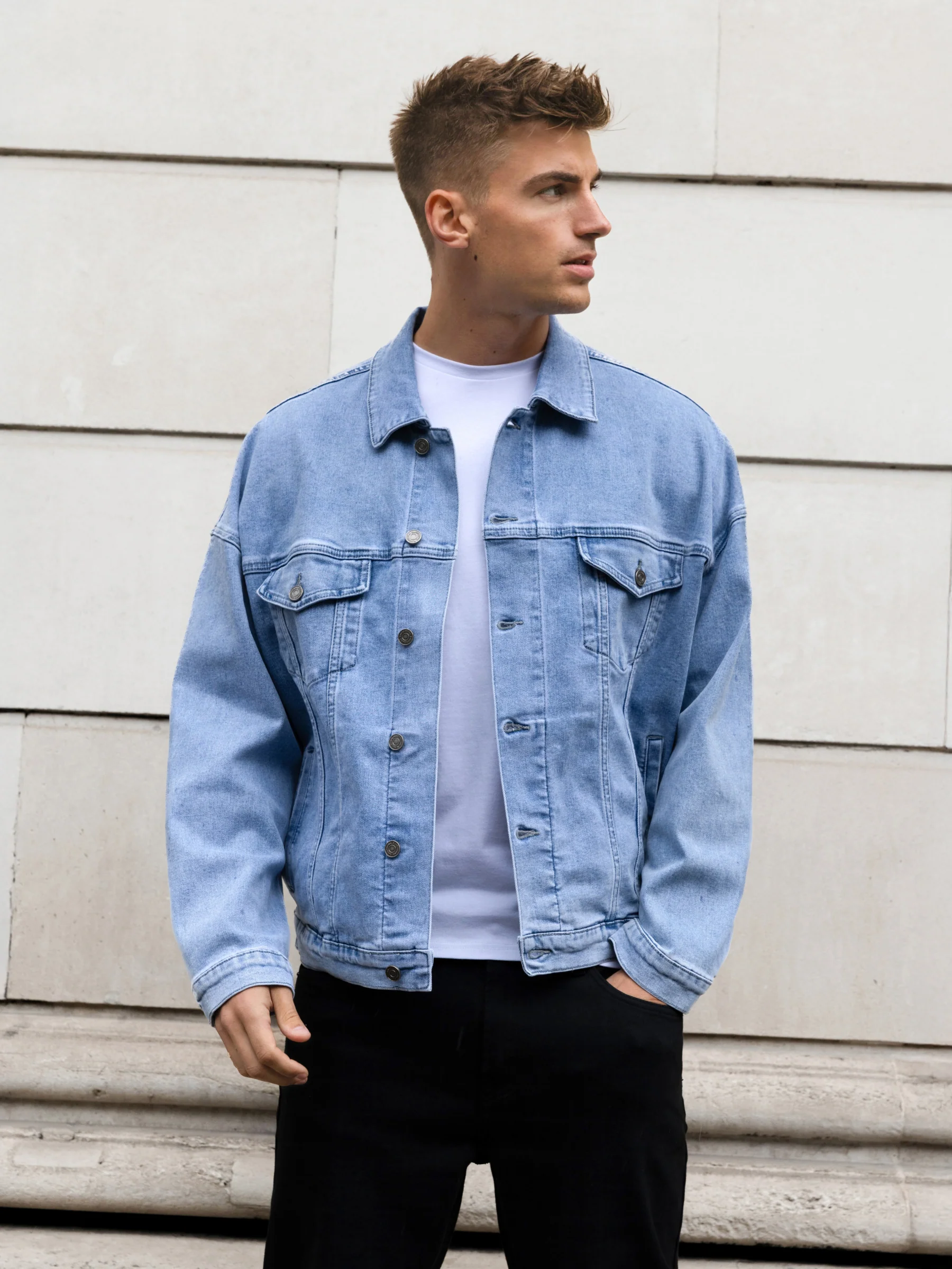 Blakely Denim Trucker Jacket - Washed Blue