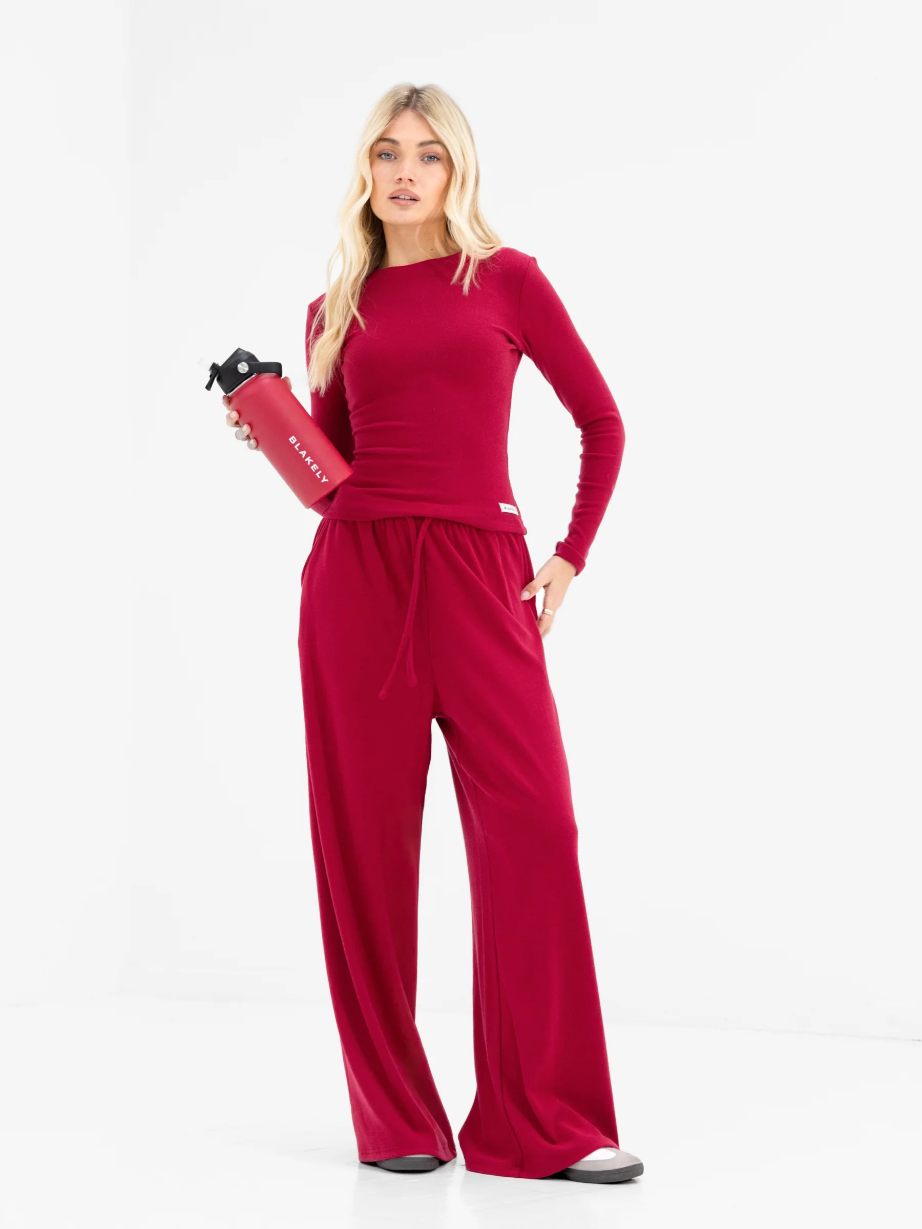 Ebony Long Sleeve Top - Deep Raspberry - Image 3