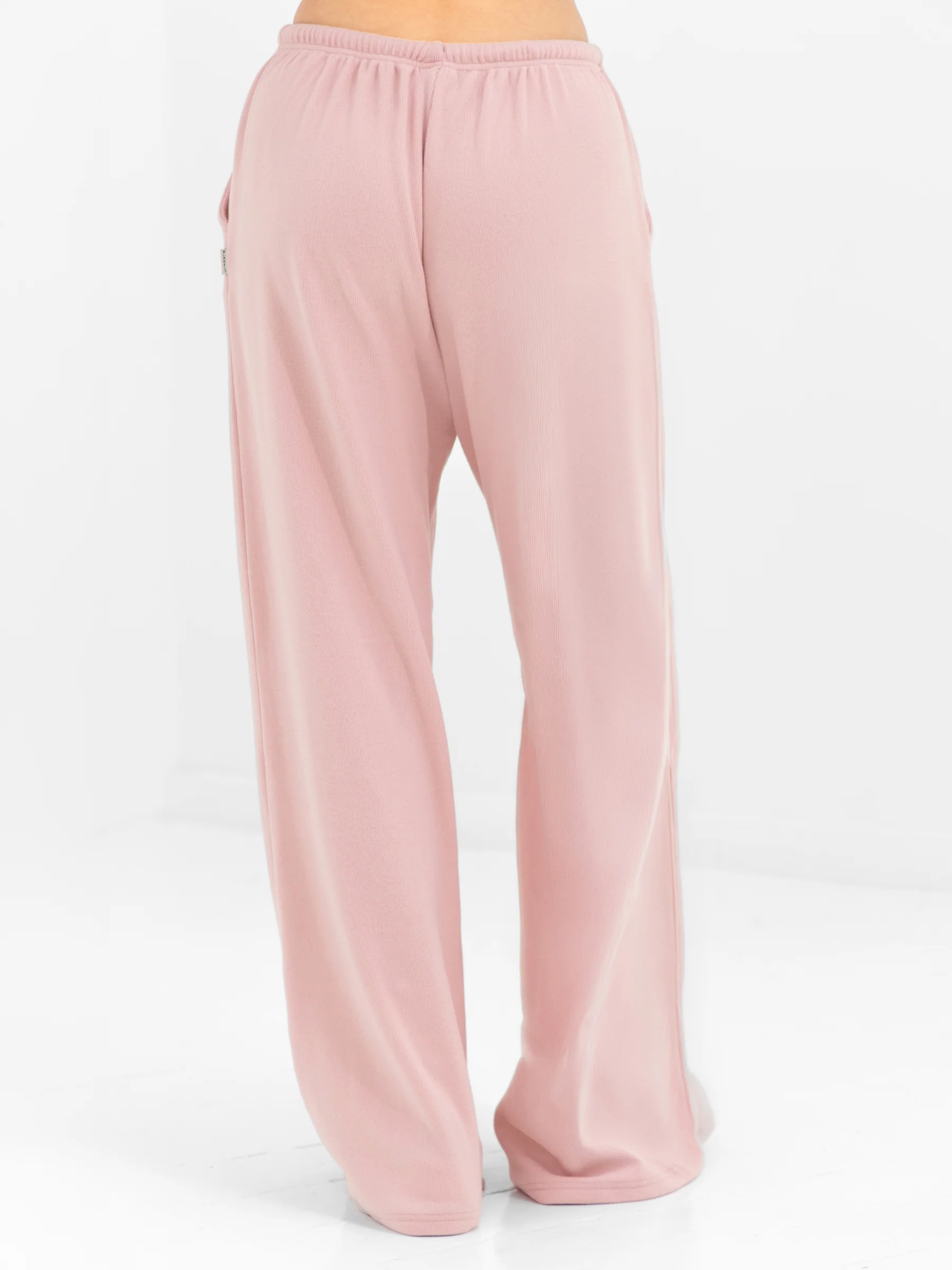 Ebony Wide Leg Trousers - Soft Rose - Image 2