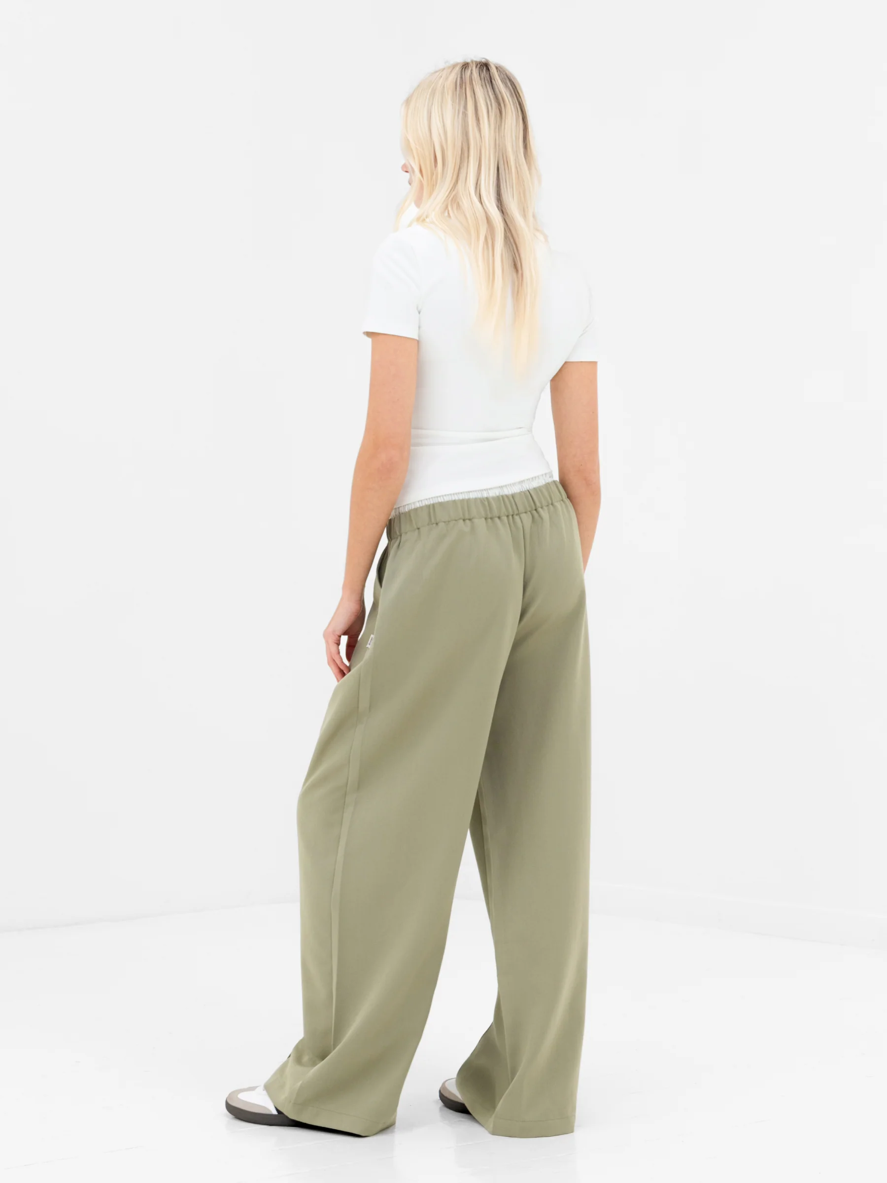 Eden Elasticated Trousers - Warm Olive - Image 4
