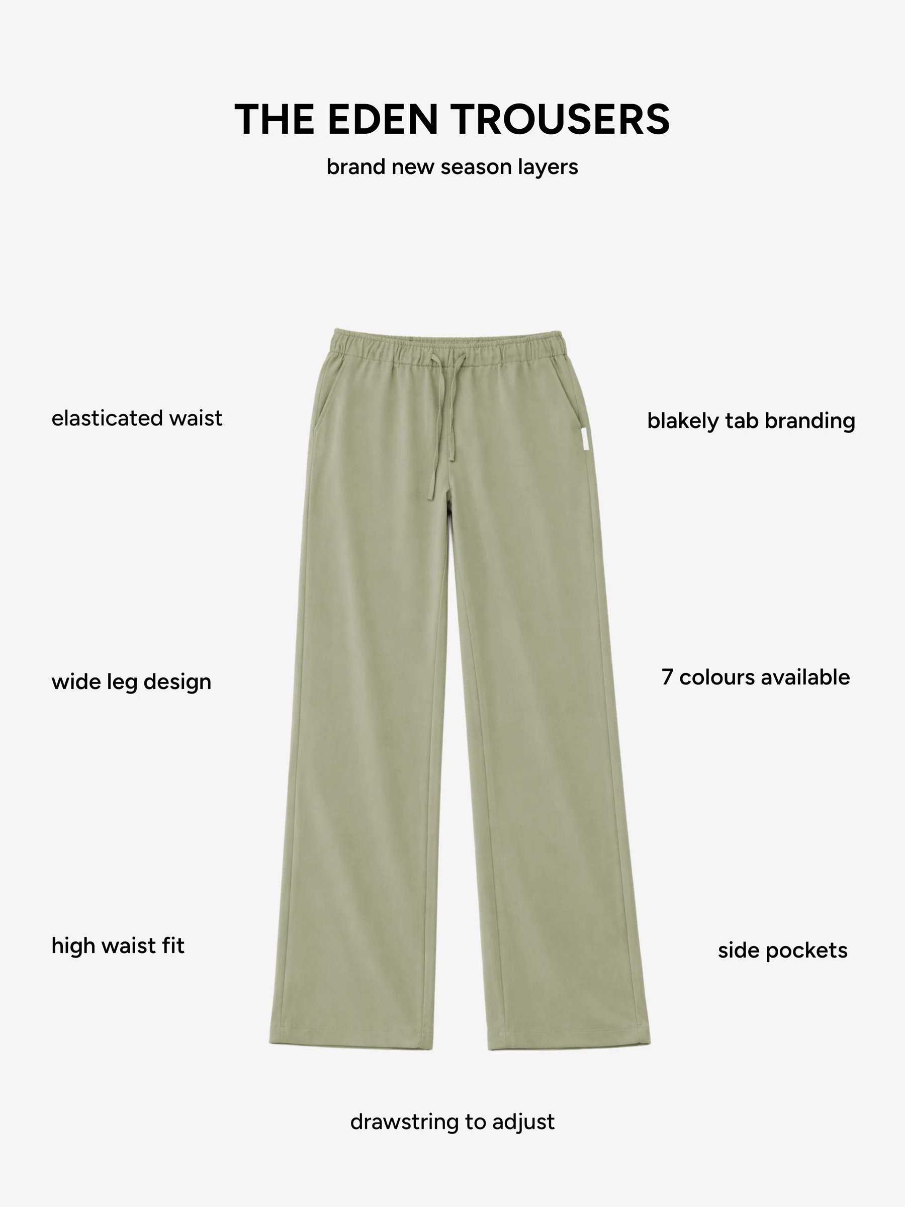 Eden Elasticated Trousers - Warm Olive - Image 5