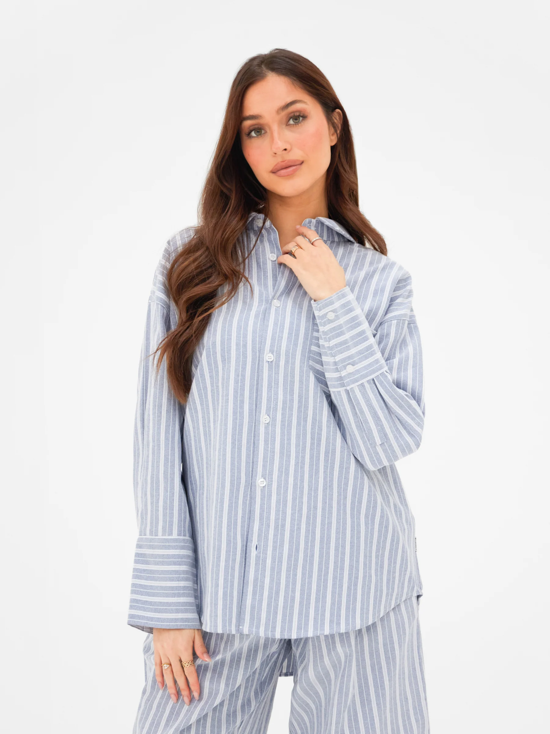 Elena Stripe Shirt - Blue - Image 5