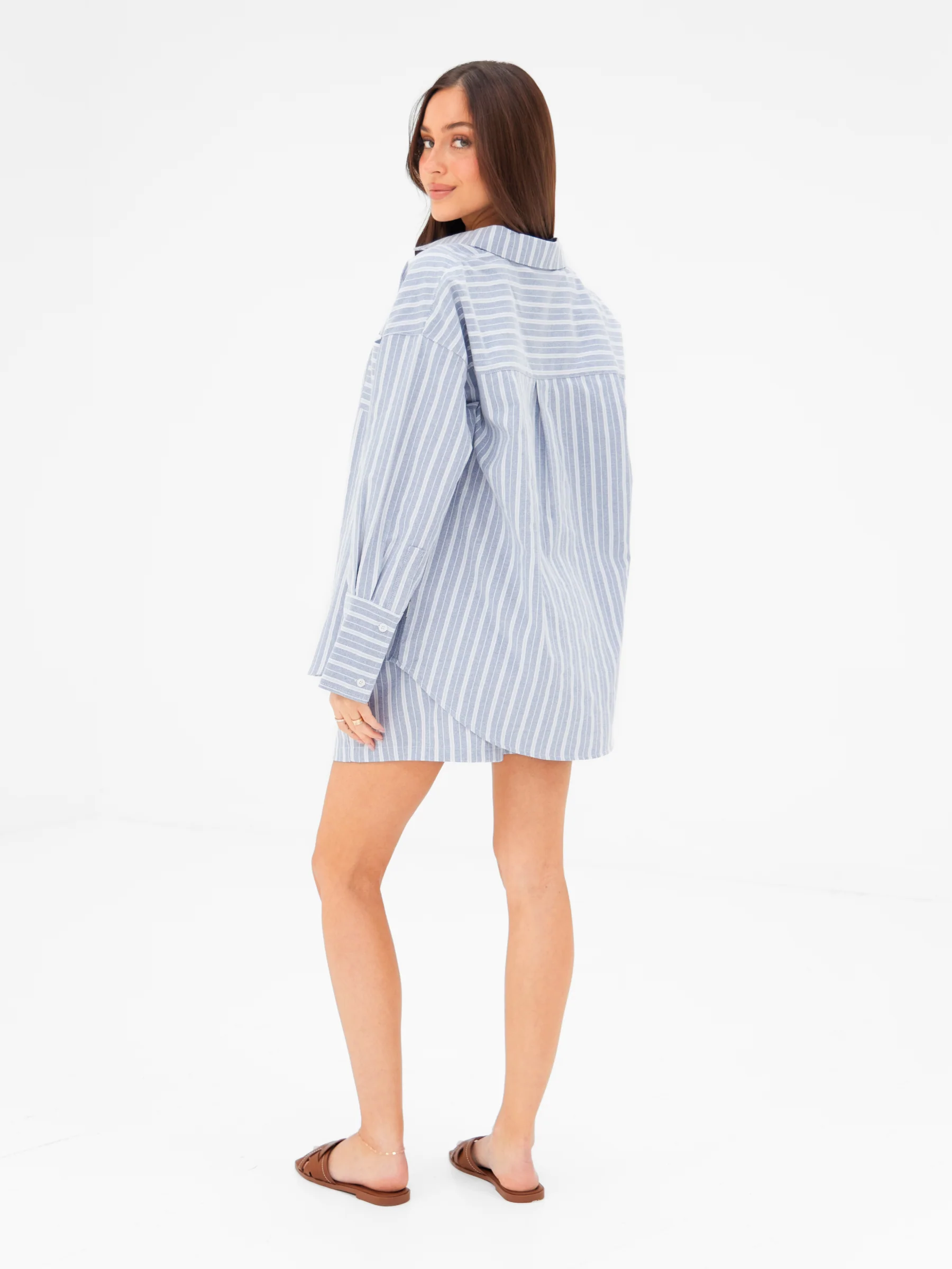Elena Stripe Shirt - Blue - Image 6