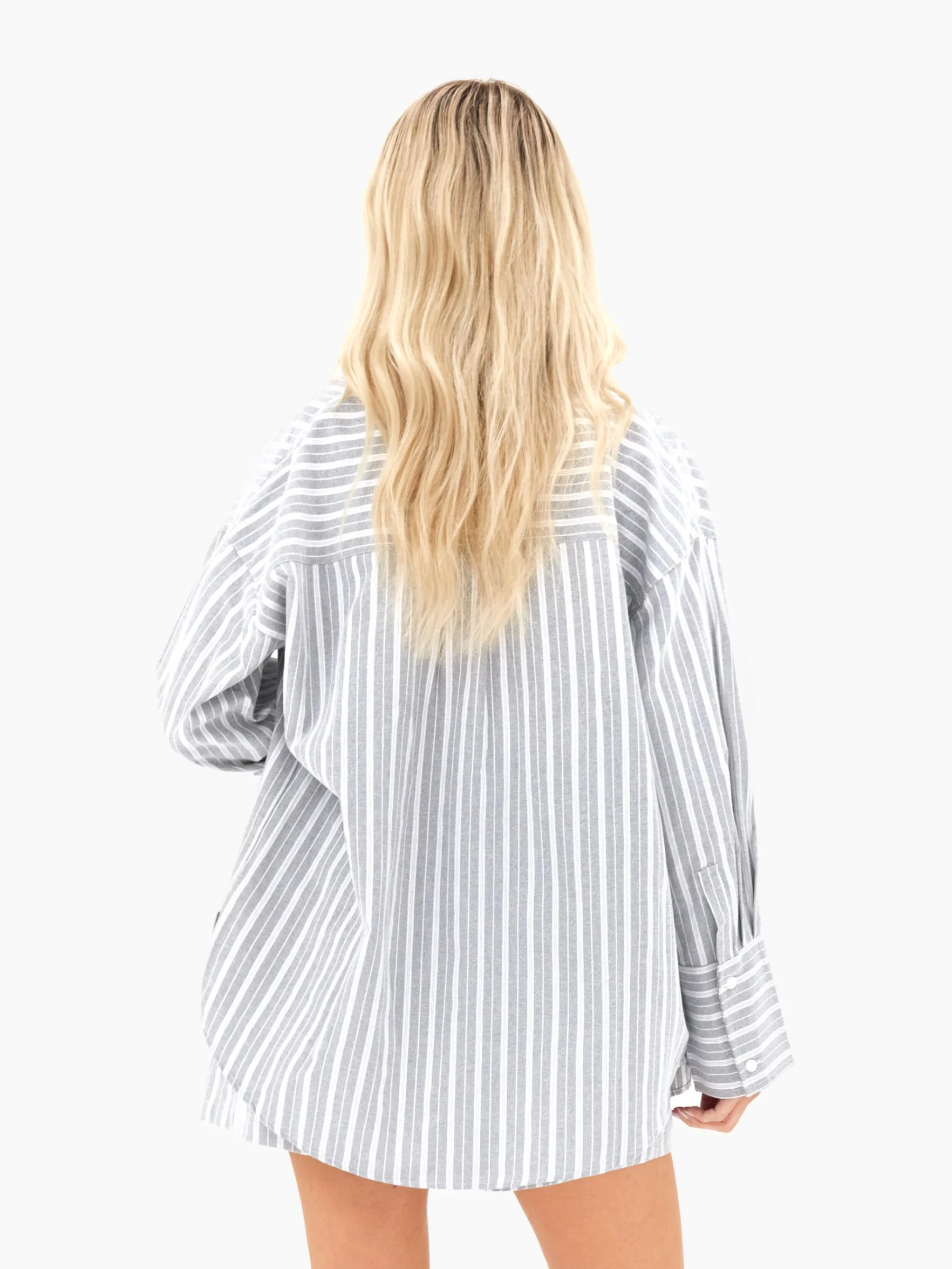 Elena Stripe Shirt - Grey - Image 6