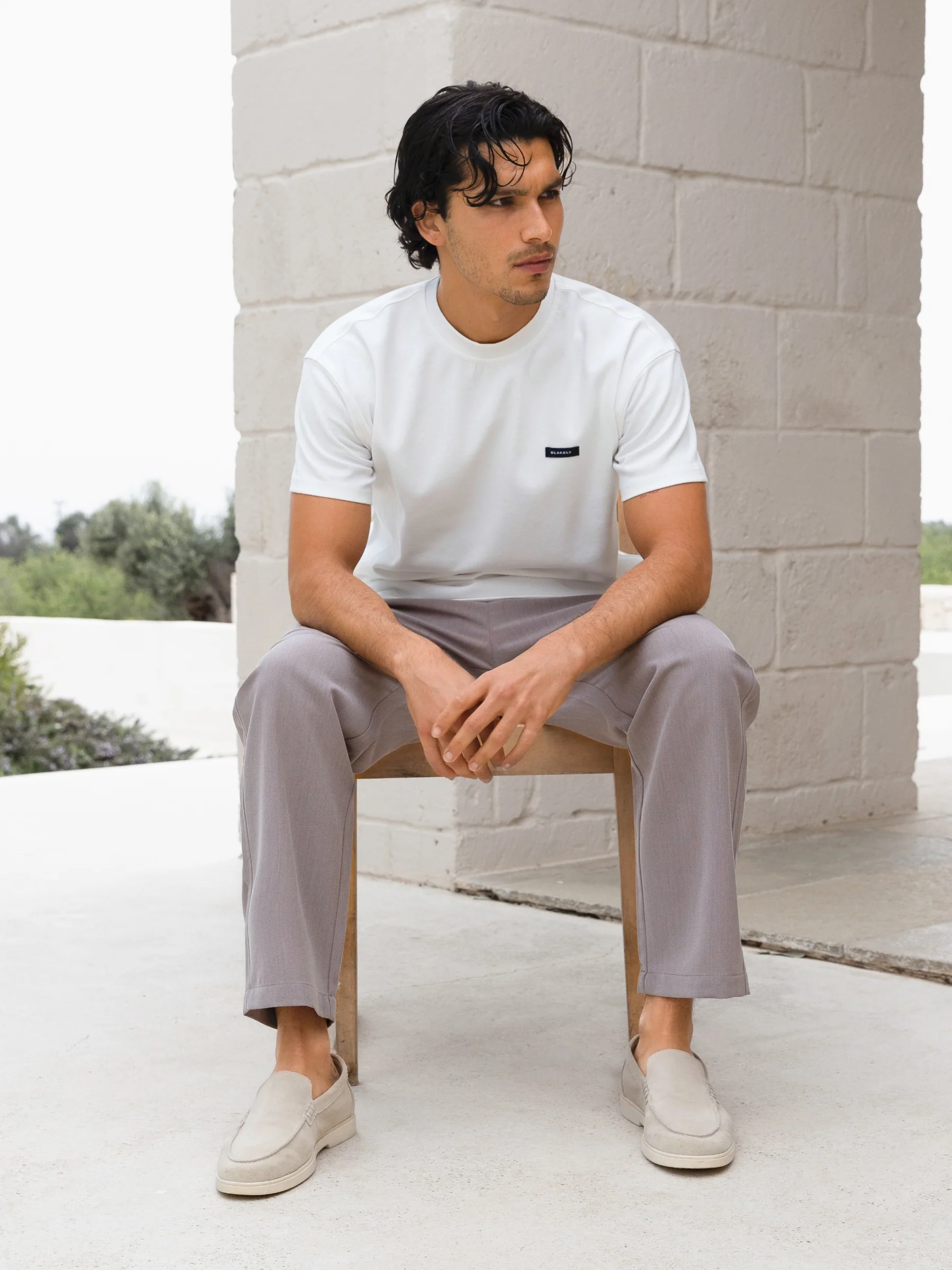 Elliot Relaxed T-Shirt - Flat White - Image 3