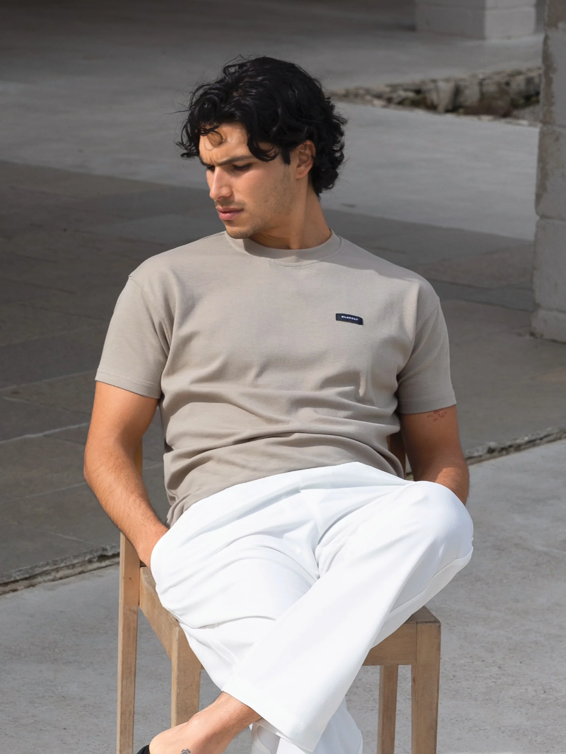 Elliot Relaxed T-Shirt - Light Brown - Image 2